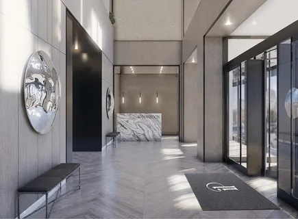 a view of entryway with livingroom and furniture