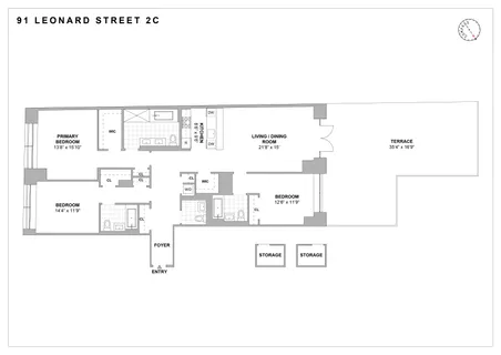 $4,750,000 | 91 Leonard Street, Unit 2C | TriBeCa