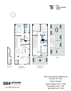 $5,650,000 | 584 Leonard Street, Unit PH | Greenpoint