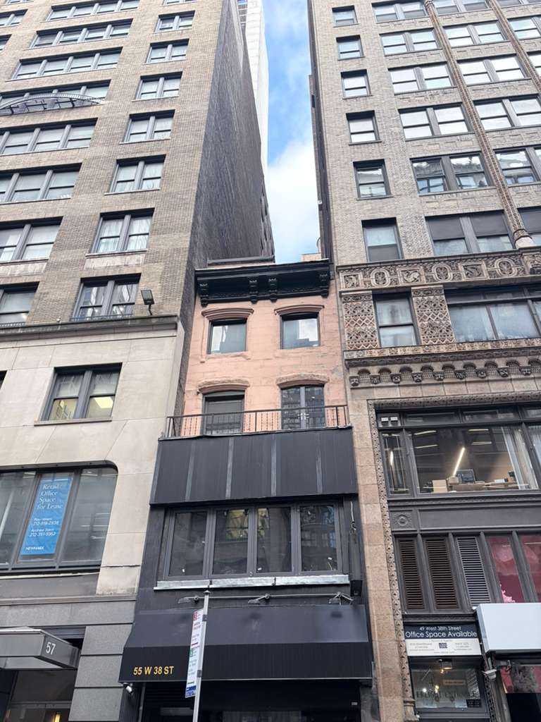 a view of a building with a window