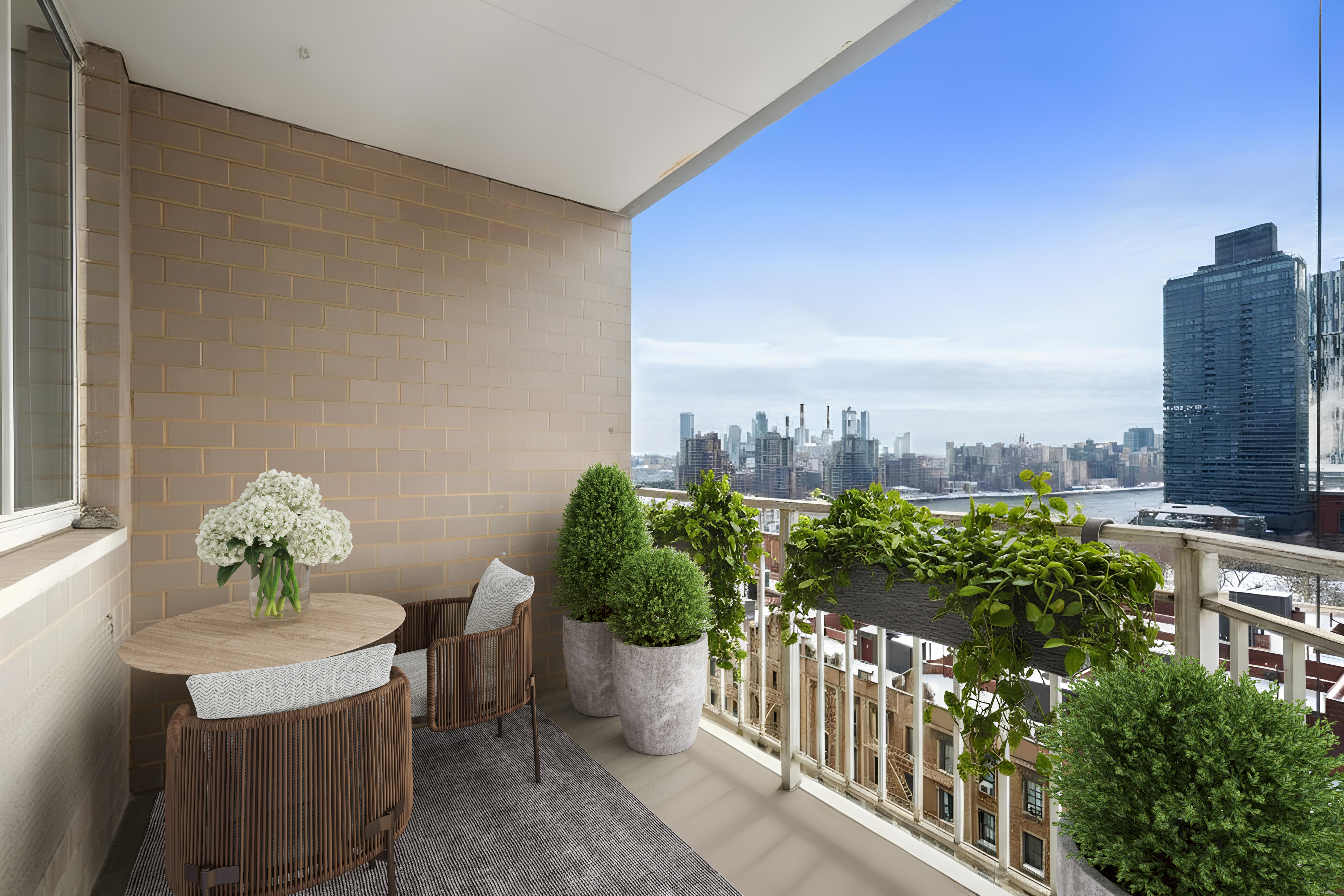 515 East 79th Street, Unit 15A Manhattan, NY 10075 - Photo 12 of 26 a view of a balcony with furniture