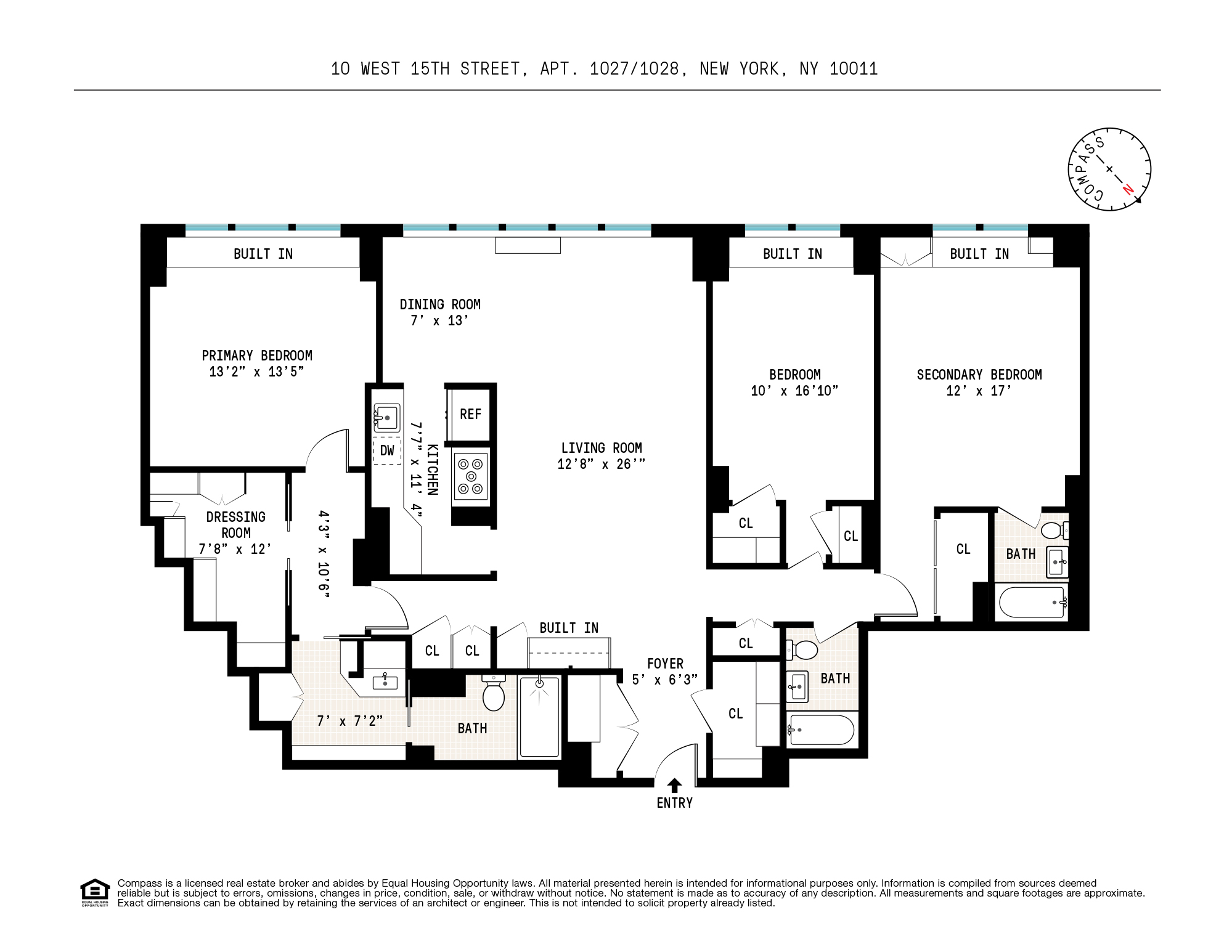 10 West 15th Street, Unit 1027/1028 Manhattan, NY 10011 - Photo 15 of 15 a picture of a floor plan