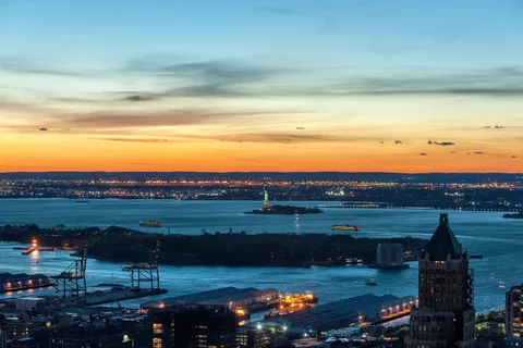a view of an ocean and beach