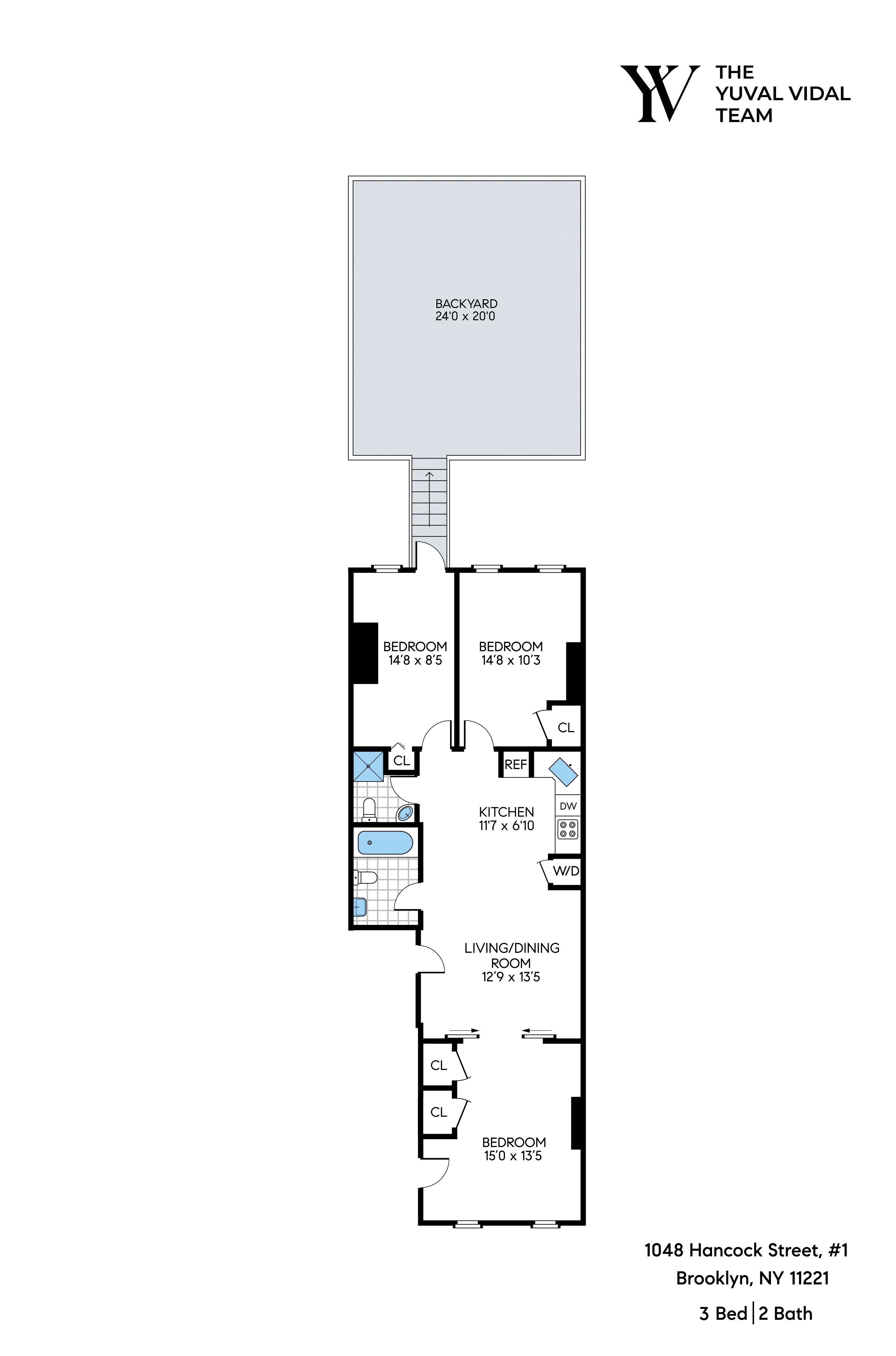 1068 Hancock Street, Unit 1 Brooklyn, NY 11221 - Photo 11 of 11 a picture of a bench in a bathroom