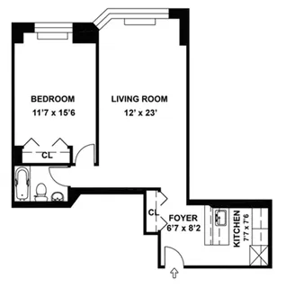 a picture of a bench in a white building