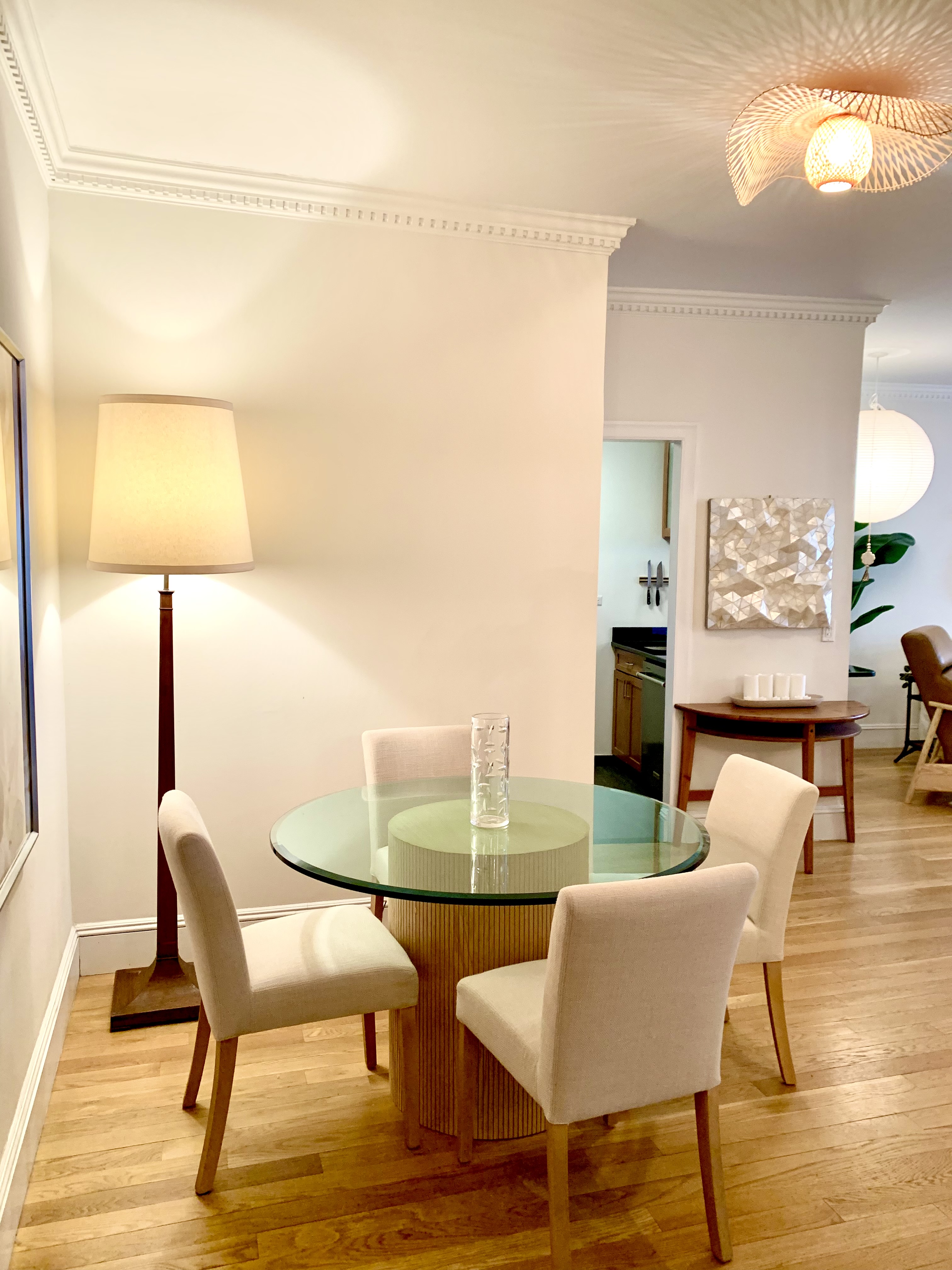 200 Rector Place, Unit 2C Manhattan, NY 10280 - Photo 3 of 19 a view of a dining room with furniture and wooden floor