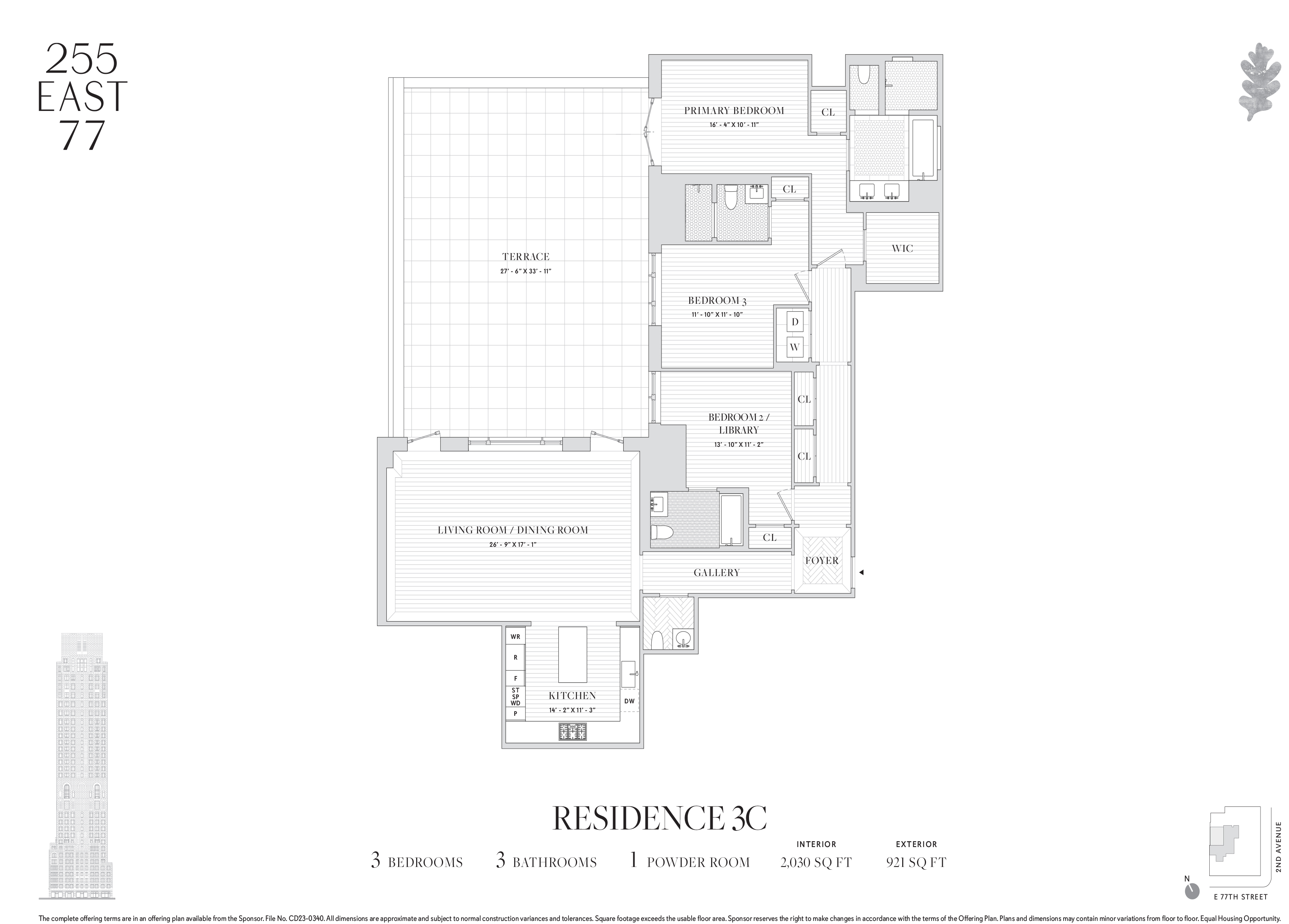 255 East 77th Street, Unit 3C Manhattan, NY 10075 - Photo 26 of 26 a picture of a floor plan