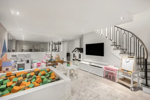 a view of a street with stairs