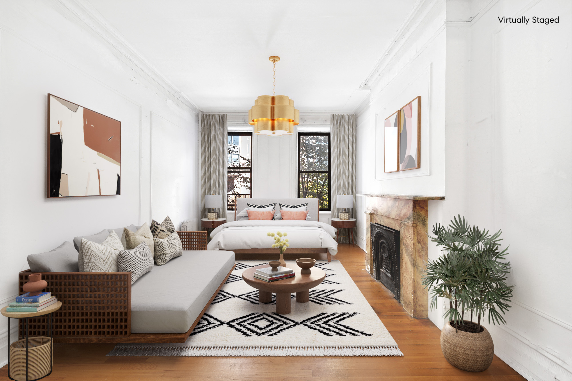 206 East 90th Street, Unit 2E Manhattan, NY 10128 - Photo 1 of 13 a living room with furniture or couch and a potted plant