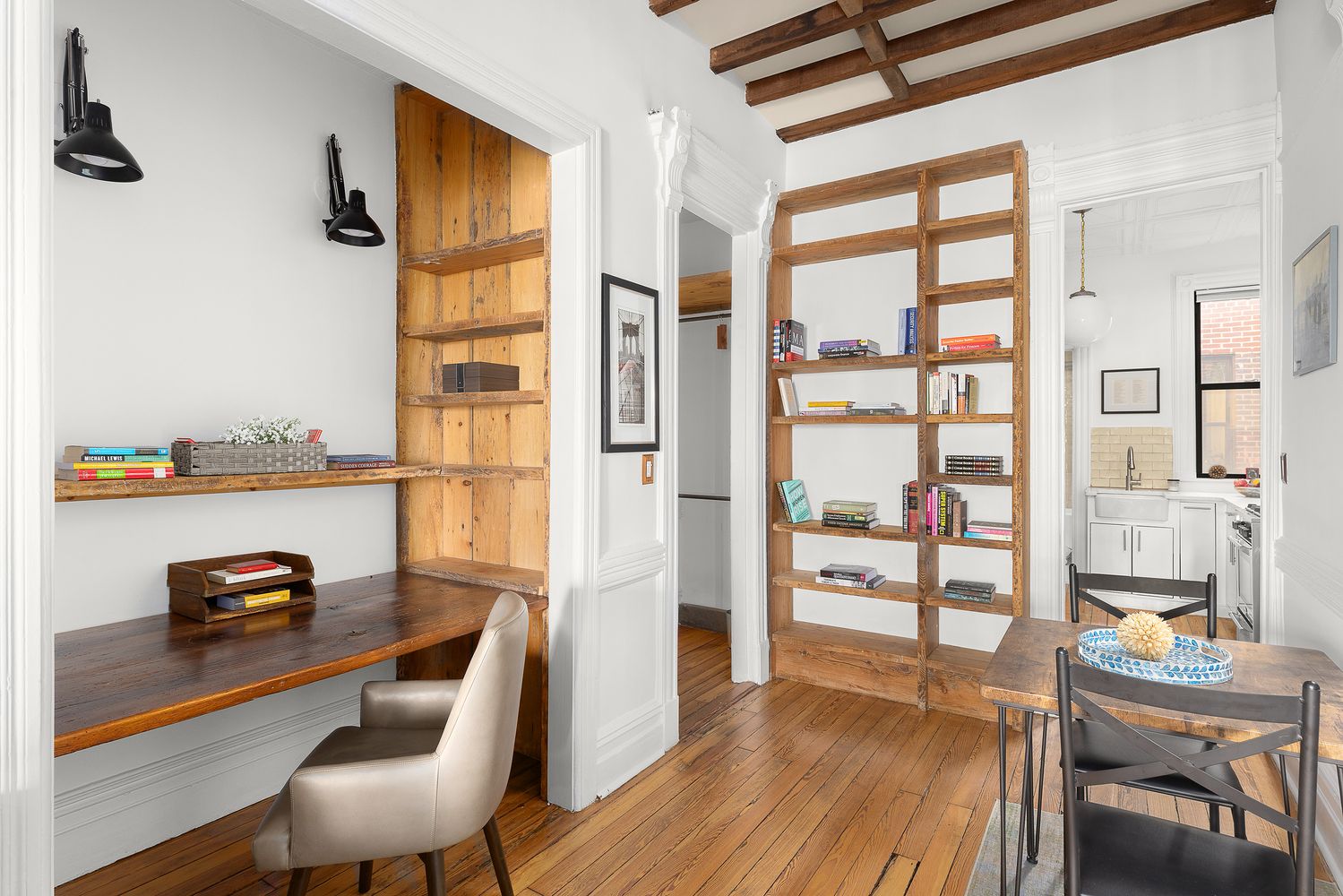 a room with furniture and a window