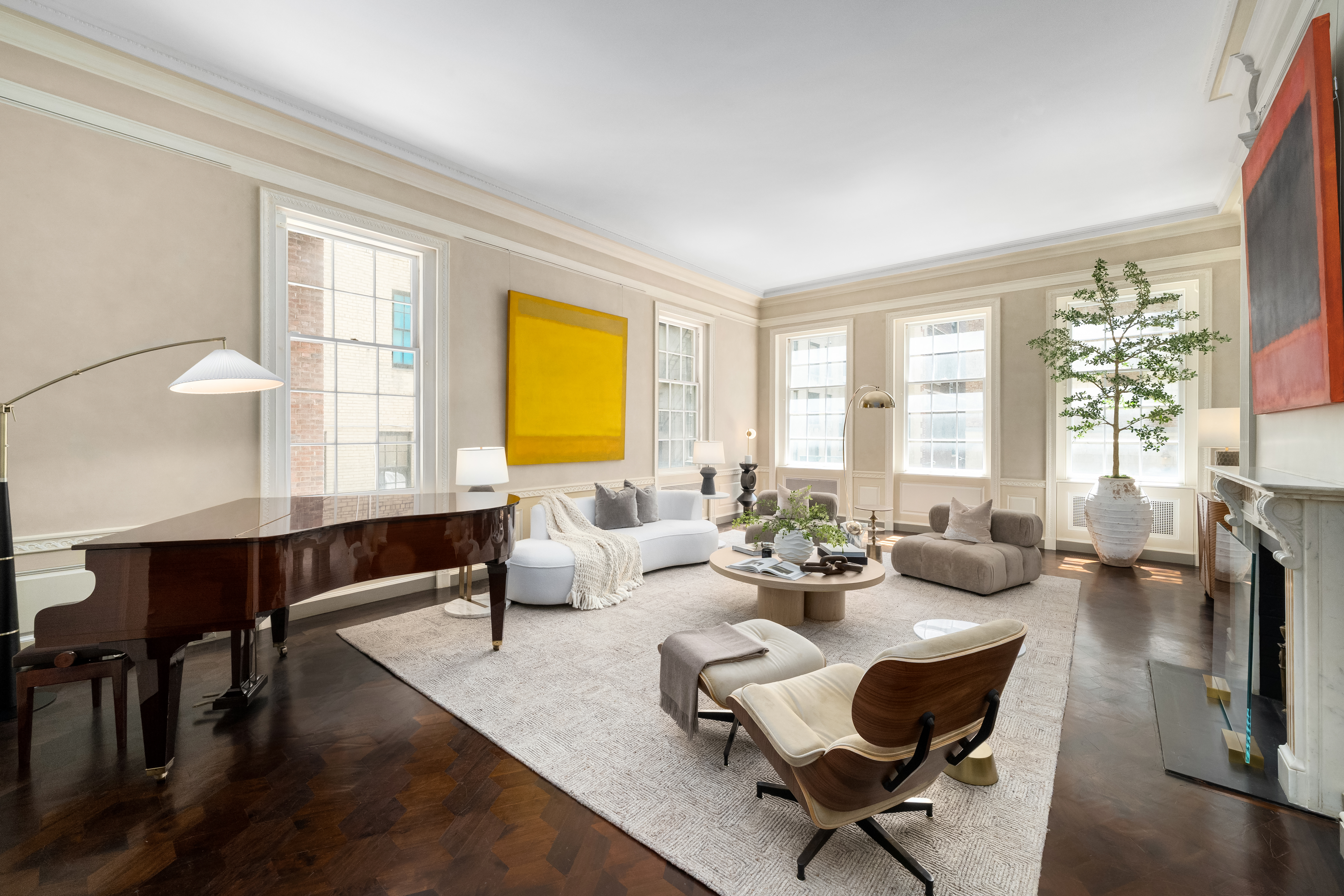 46 East 71st Street Manhattan, NY 10021 - Photo 9 of 27 a living room with fireplace furniture and a window