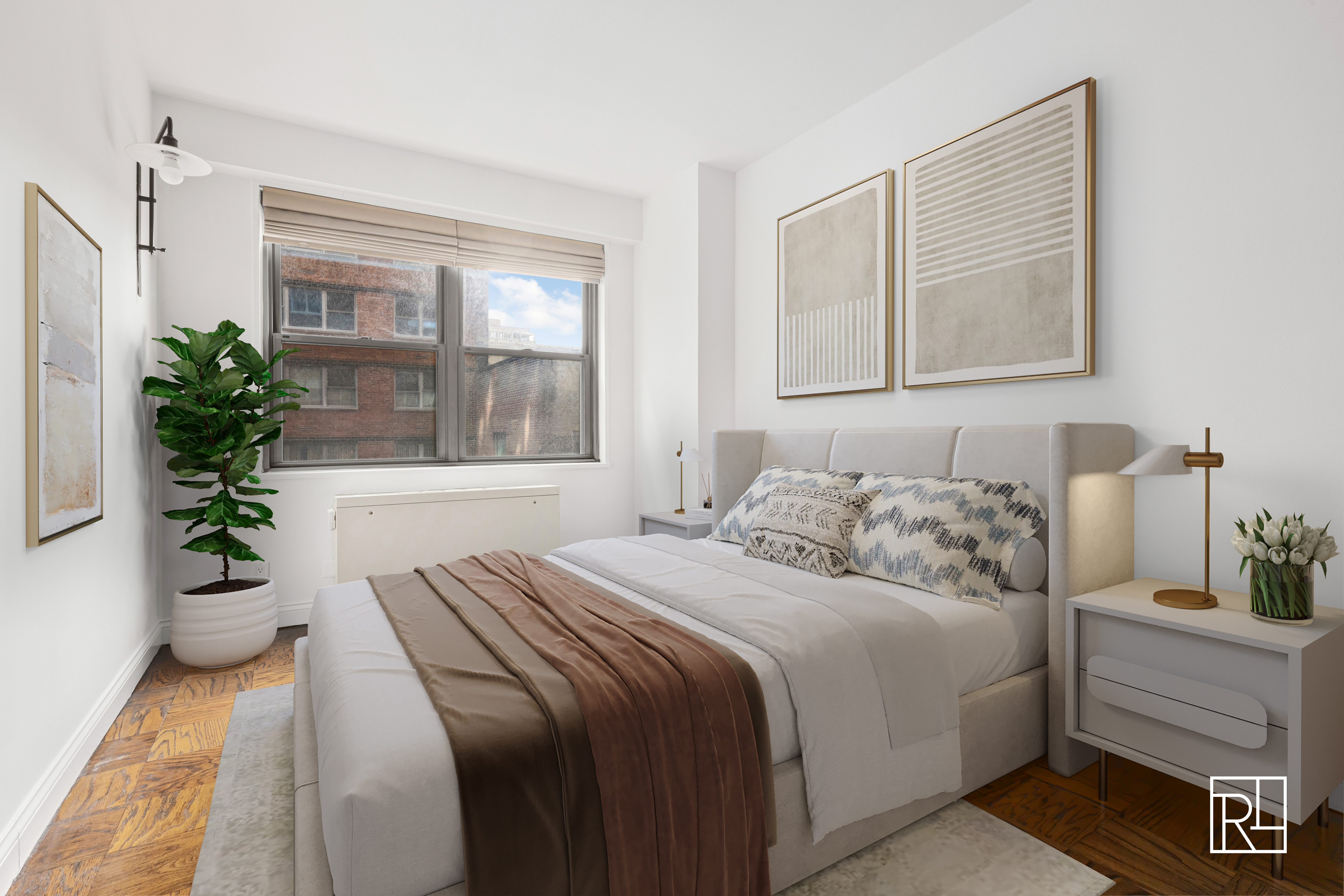 10 West 15th Street, Unit 403 Manhattan, NY 10011 - Photo 5 of 12 a bedroom with a bed and a window