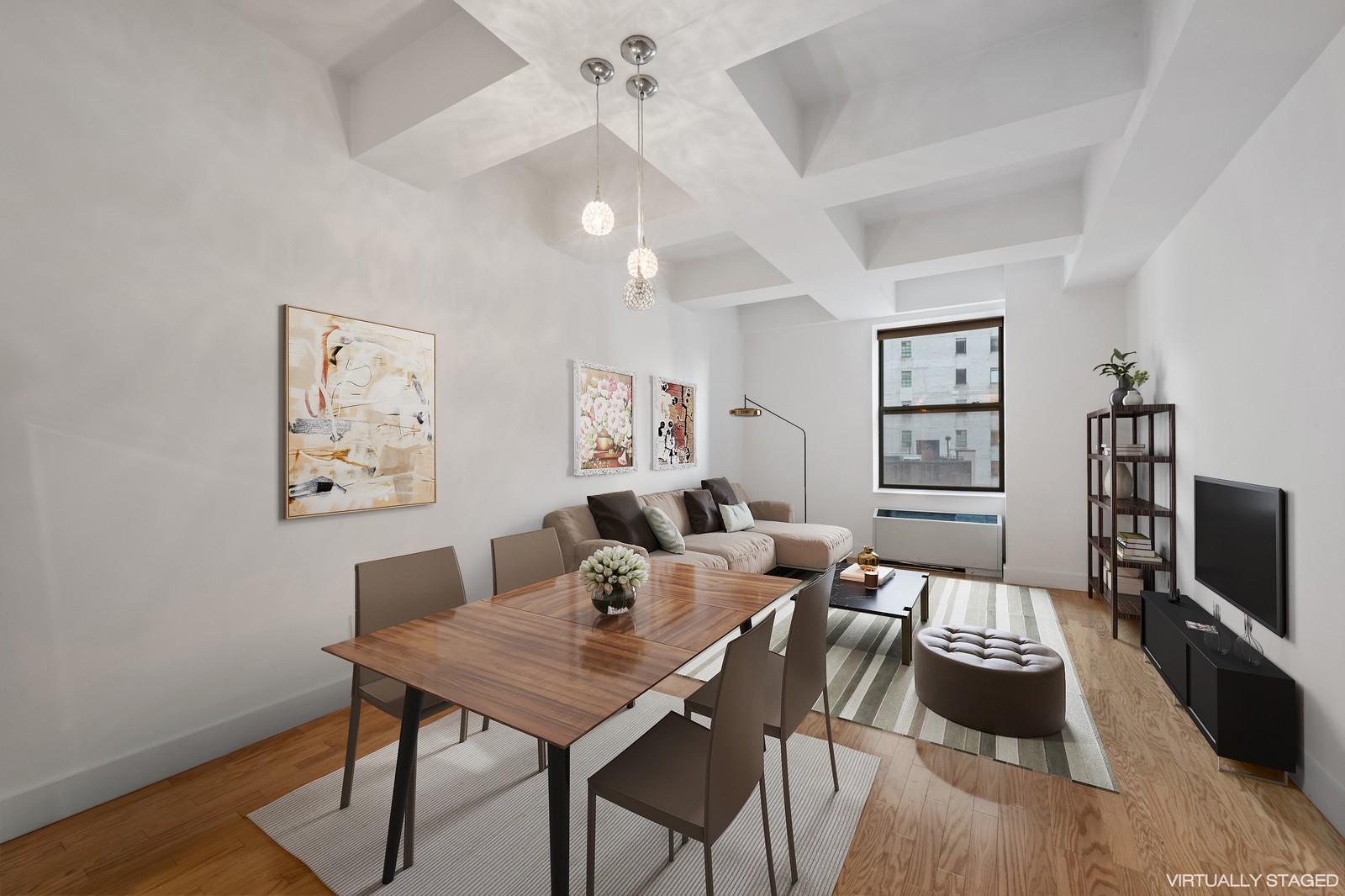 99 John Street, Unit 1711 Manhattan, NY 10038 - Photo 3 of 14 a view of a dining room with furniture