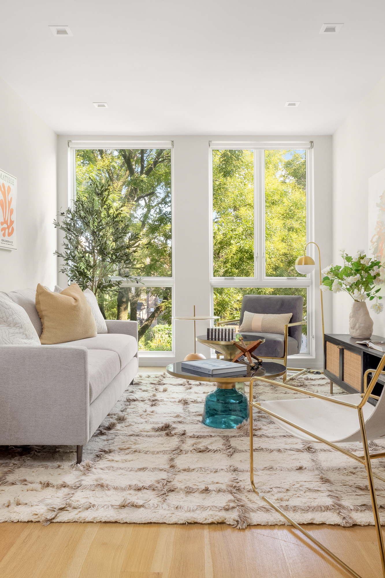 246 Maple Street, Unit 3A Brooklyn, NY 11225 - Photo 3 of 15 a living room with furniture and a large window