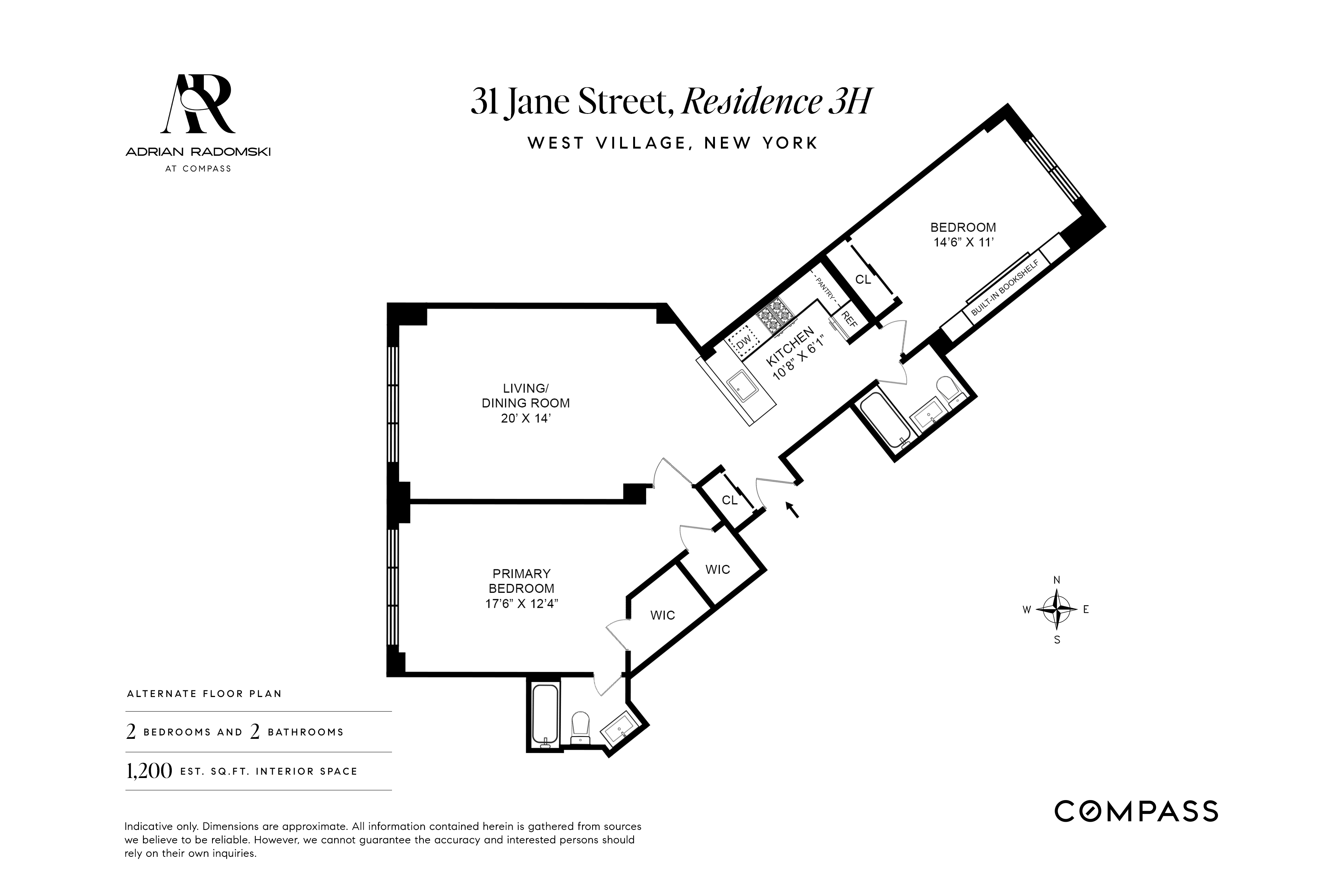 31 Jane Street, Unit 3H Manhattan, NY 10014 - Photo 14 of 14 a picture of a book in a white and white cabinet