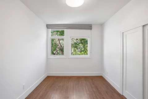 an empty room with a window