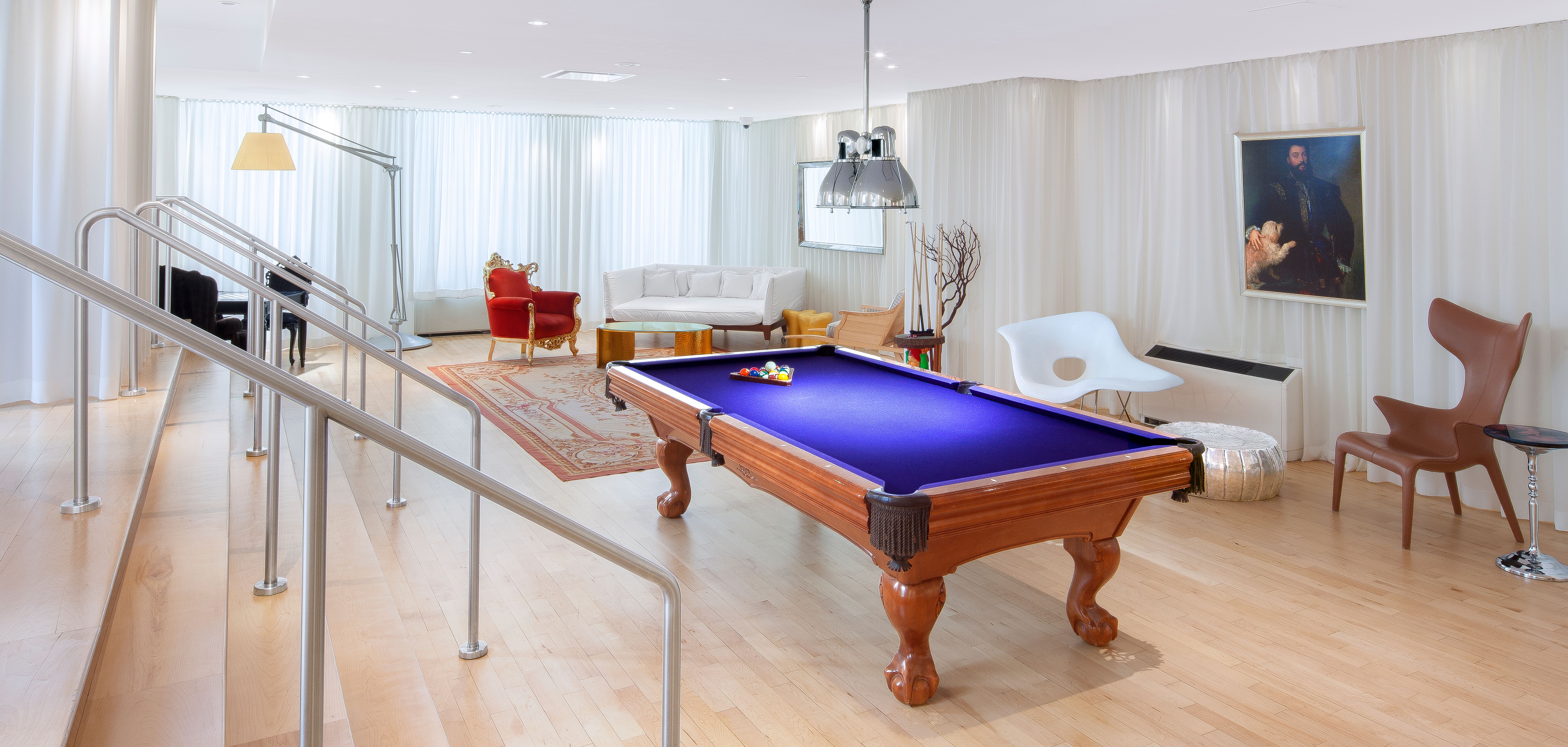 15 Broad Street, Unit 3100 Manhattan, NY 10005 - Photo 21 of 27 a room with furniture pool table and windows