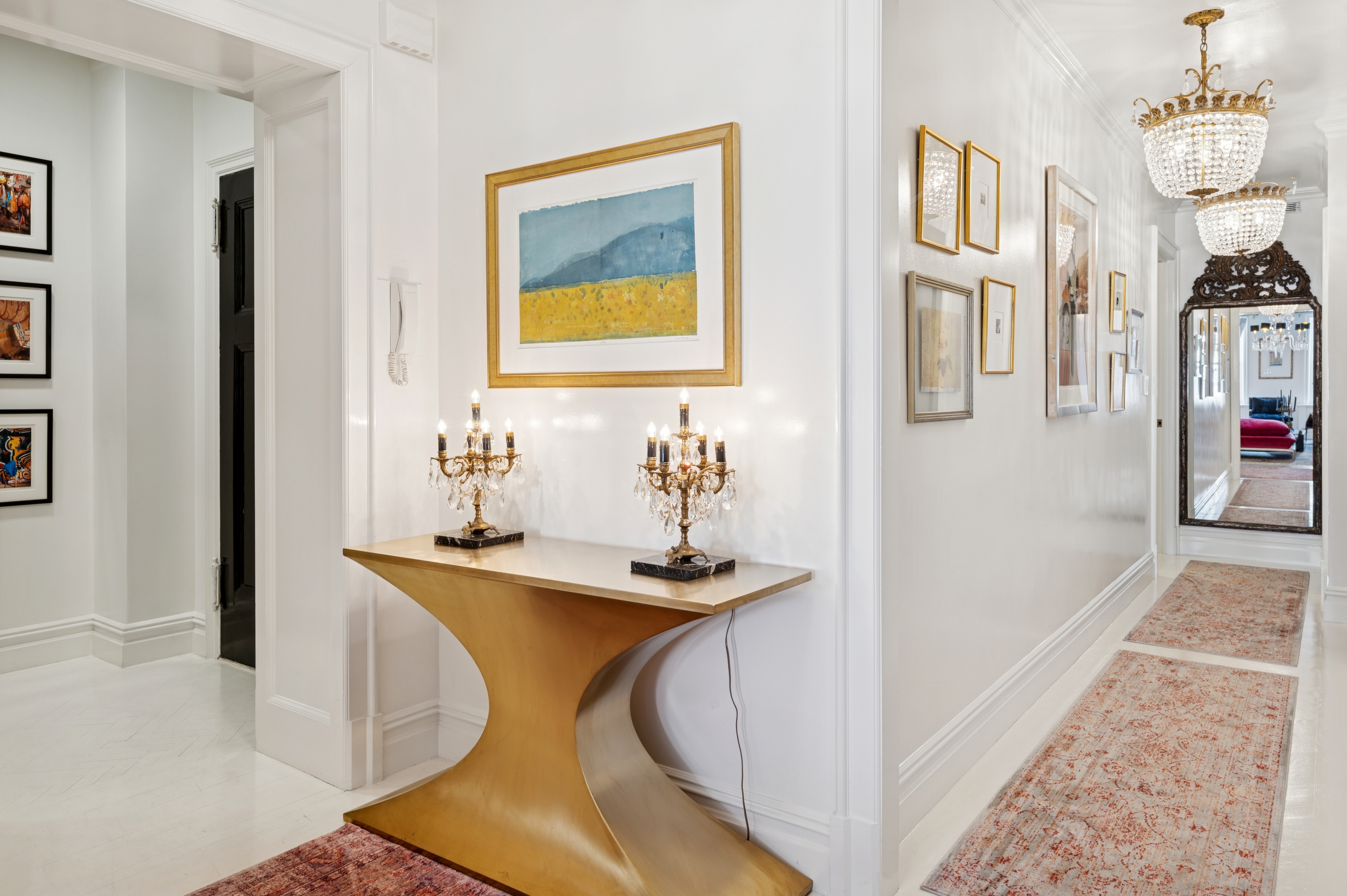 891 Park Avenue, Unit 10 Manhattan, NY 10075 - Photo 12 of 27 a bathroom with a sink a mirror and a shower