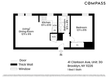 $515,000 | 41 Clarkson Avenue, Unit 3G | Prospect Lefferts Gardens