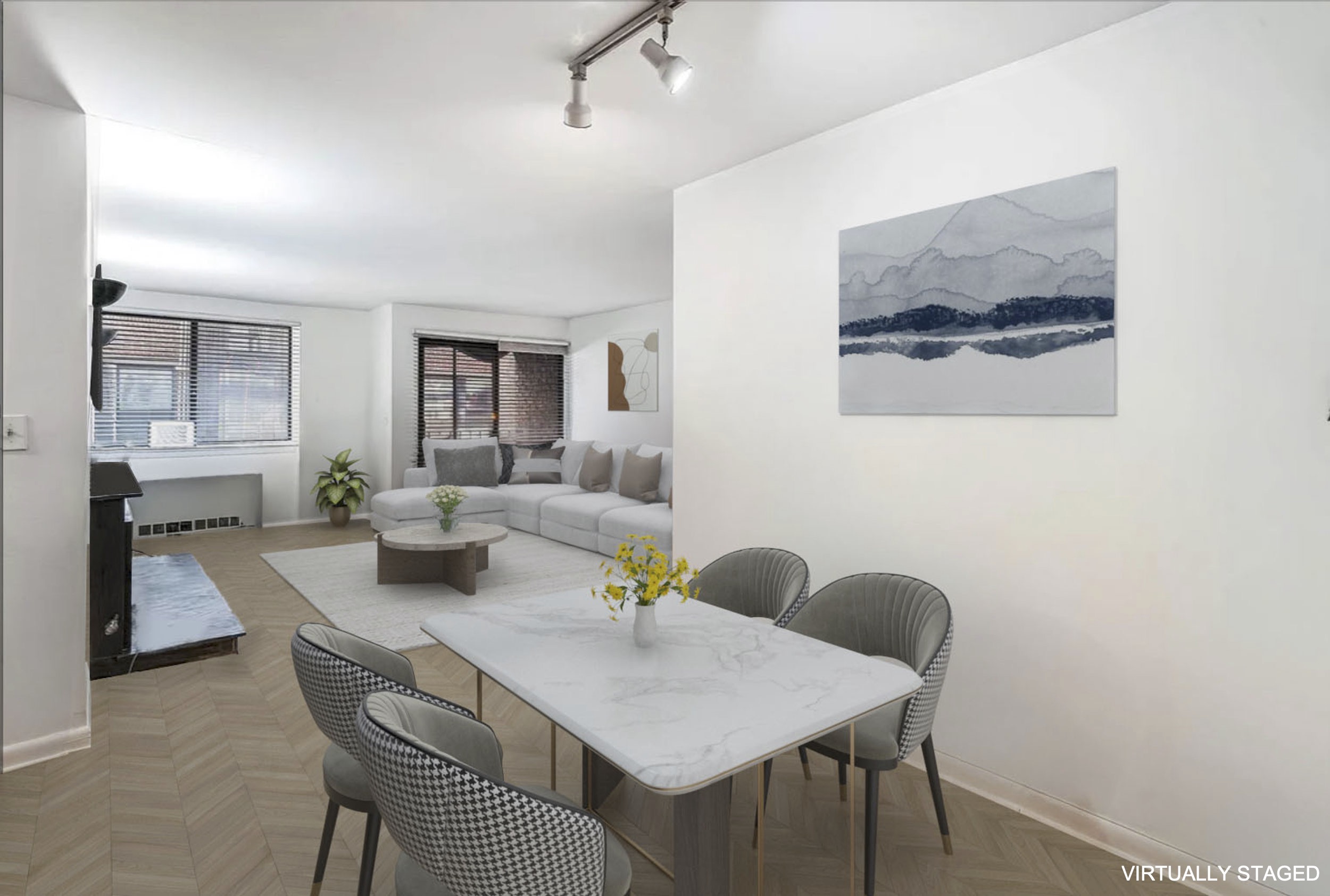 170 East 88th Street, Unit 6D Manhattan, NY 10128 - Photo 3 of 16 a view of a dining room with furniture and wooden floor