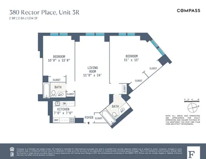 $1,400,000 | 380 Rector Place, Unit 3R | Battery Park City