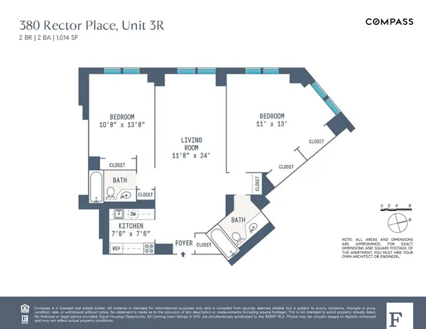 $1,400,000 | 380 Rector Place, Unit 3R | Battery Park City