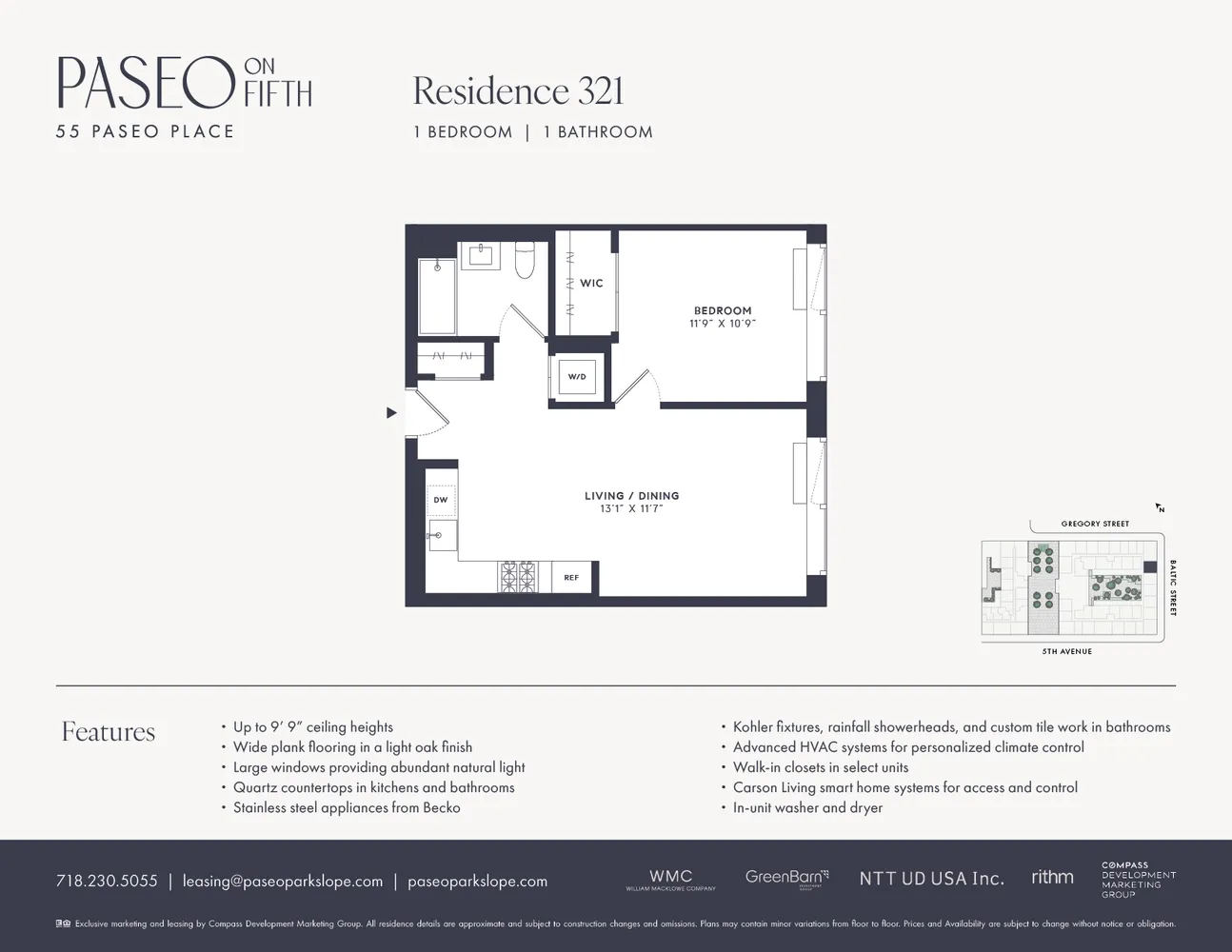 $4,825 | 55 Paseo Place, Unit 321 | Park Slope