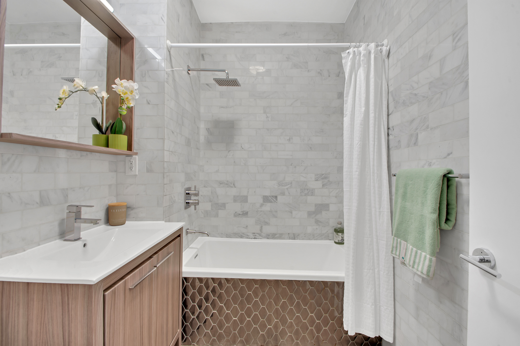 159 West 126th Street, Unit GARDEN A Manhattan, NY 10027 - Photo 10 of 15 a bathroom with a sink and shower