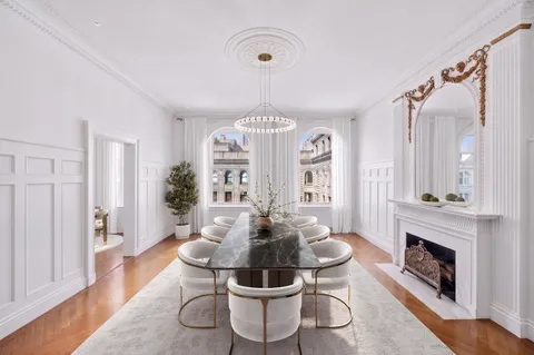 a view of a building with a door front of house