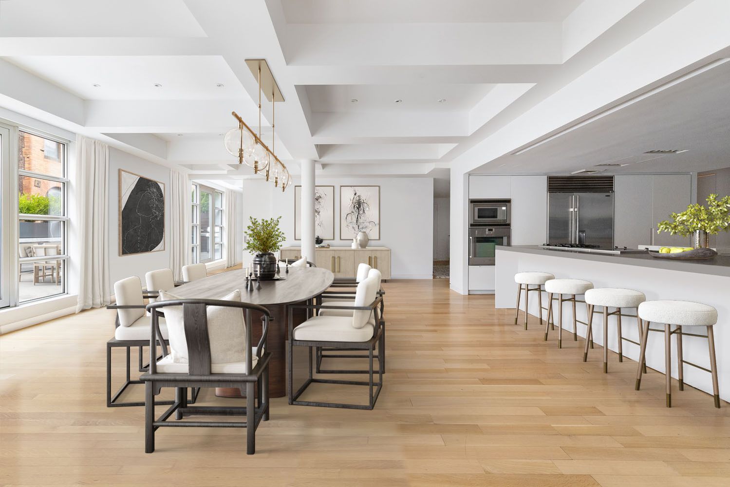 60 Collister Street, Unit 4A Manhattan, NY 10013 - Photo 5 of 21 a view of a dining room with furniture