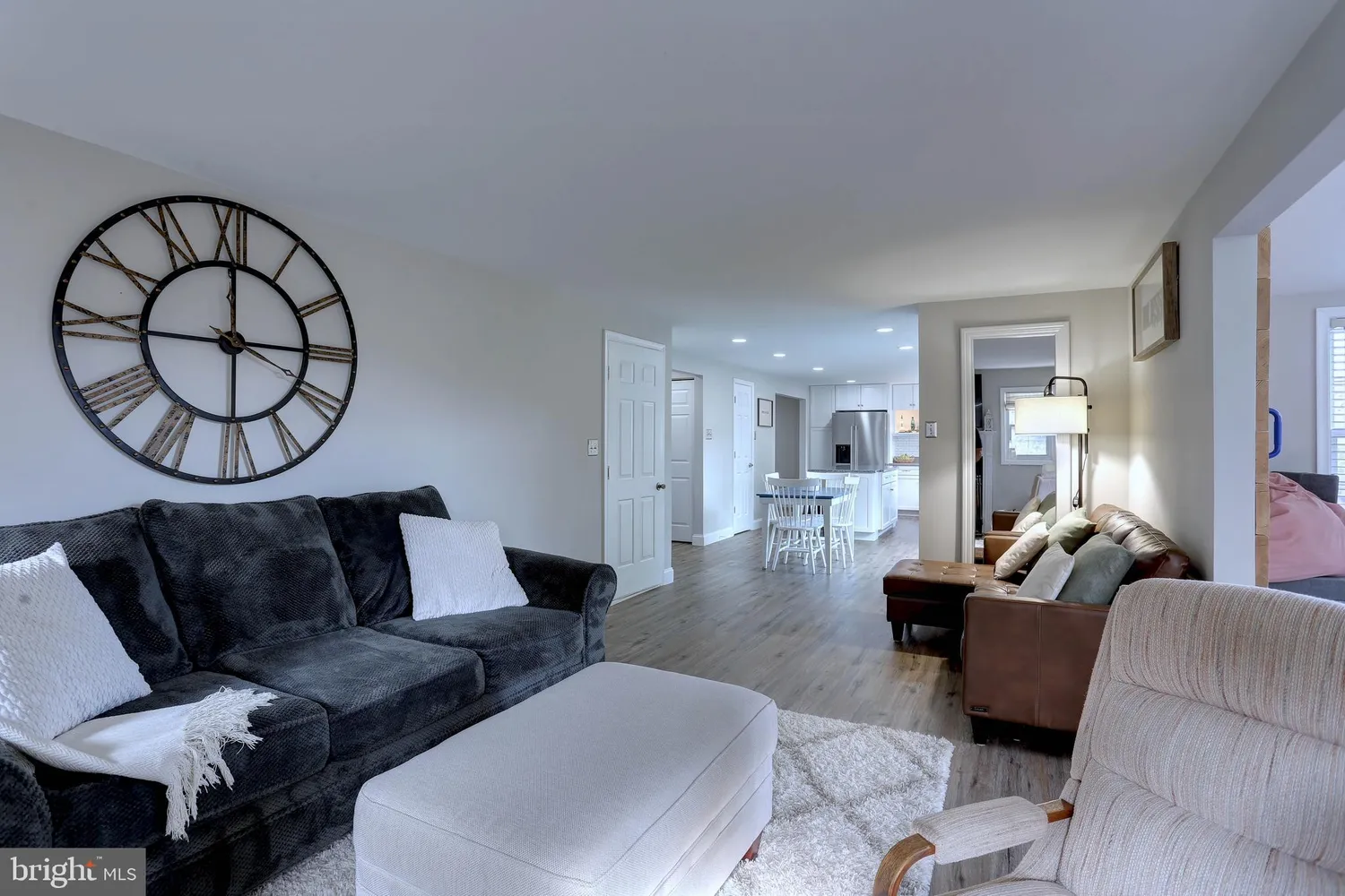 a living room with furniture and a couch