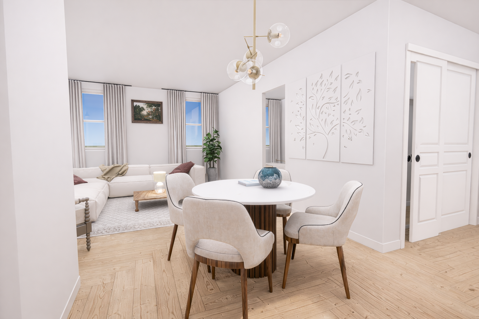 21 Monroe Place, Unit 5FR Brooklyn, NY 11201 - Photo 2 of 16 a view of a dining room with furniture and chandelier