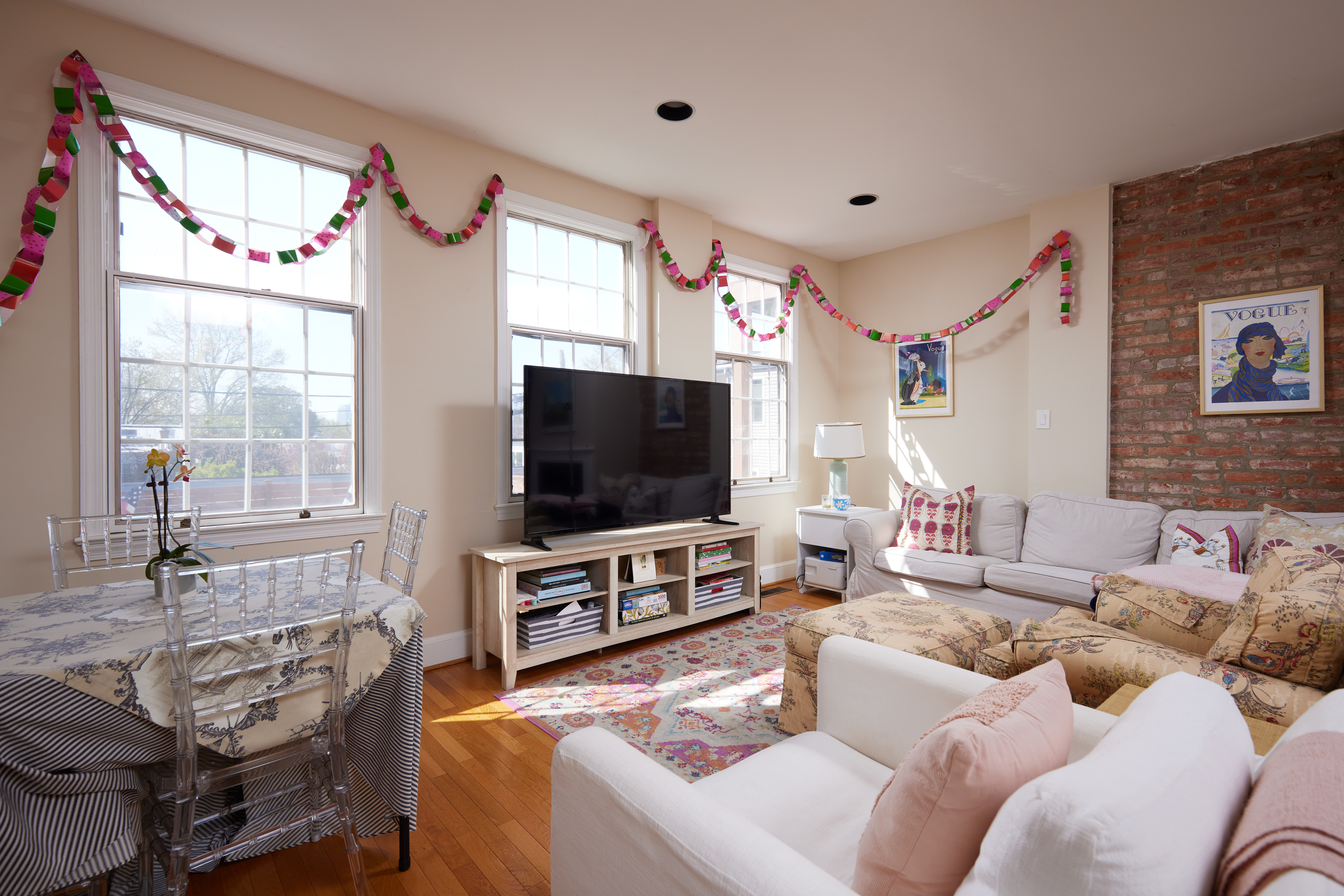 3420 R Street Northwest Washington, DC 20007 - Photo 12 of 53 a living room with furniture and a flat screen tv