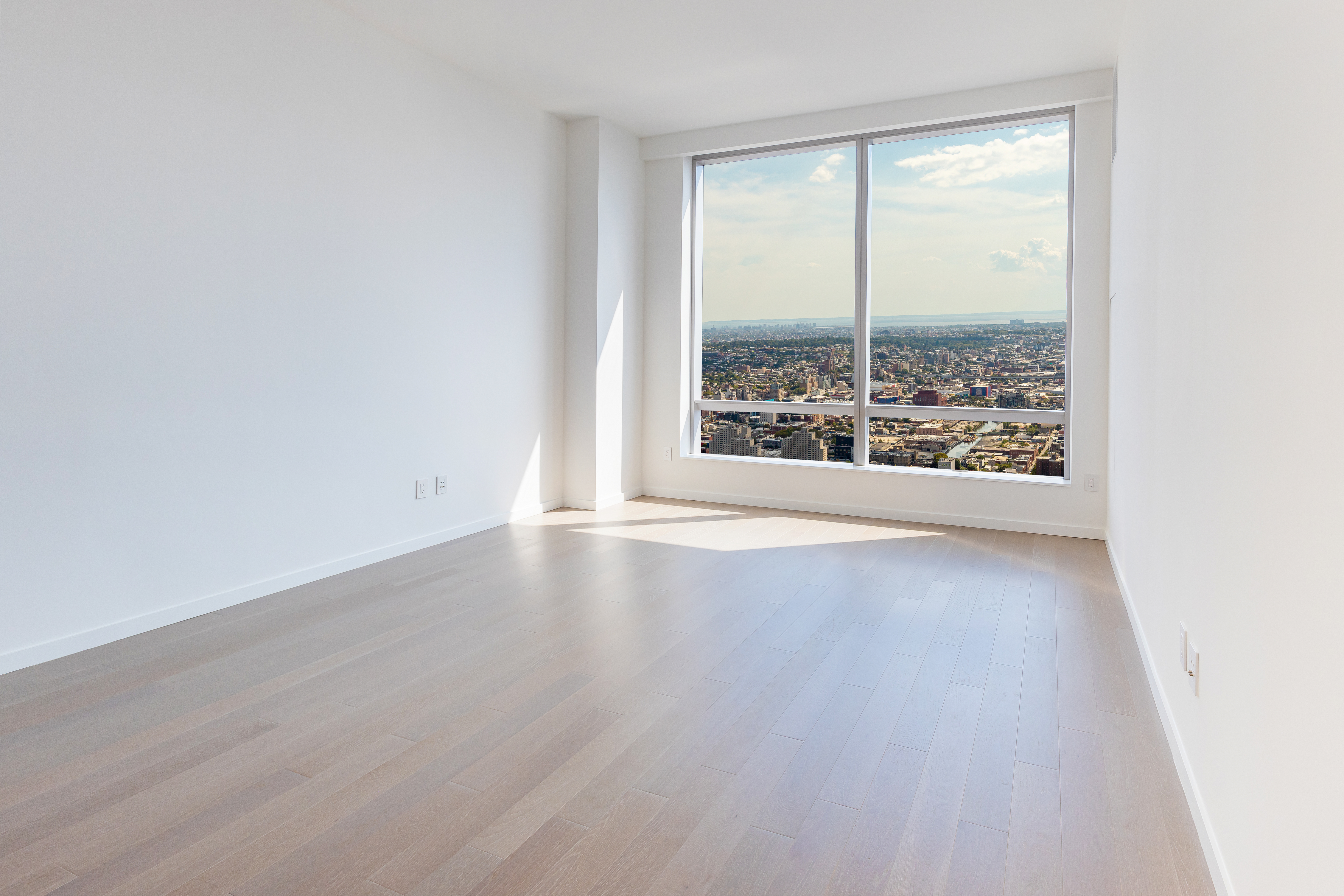an empty room with a window