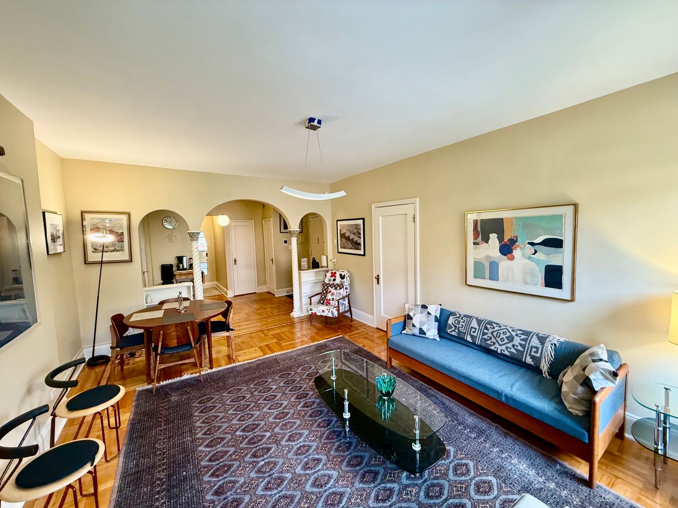 46 St Marks Place, Unit 7 Manhattan, NY 10003 - Photo 2 of 7 a living room with furniture rug and window
