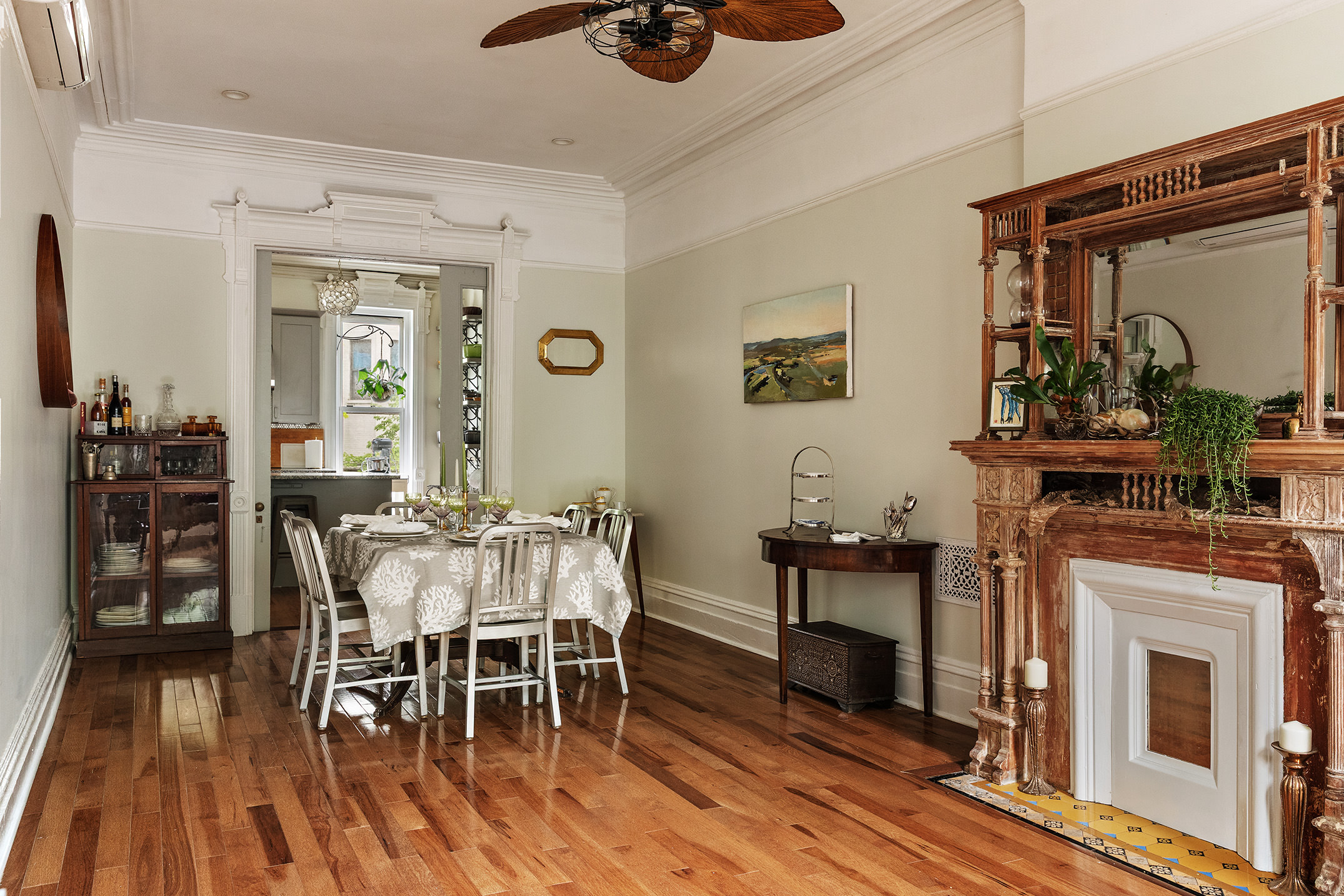 183 Halsey Street Brooklyn, NY 11216 - Photo 4 of 23 a view of a dining room with furniture and wooden floor