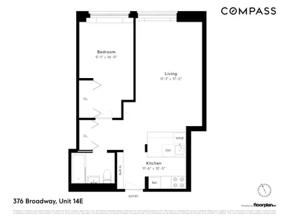 $850,000 | 376 Broadway, Unit 14E | TriBeCa