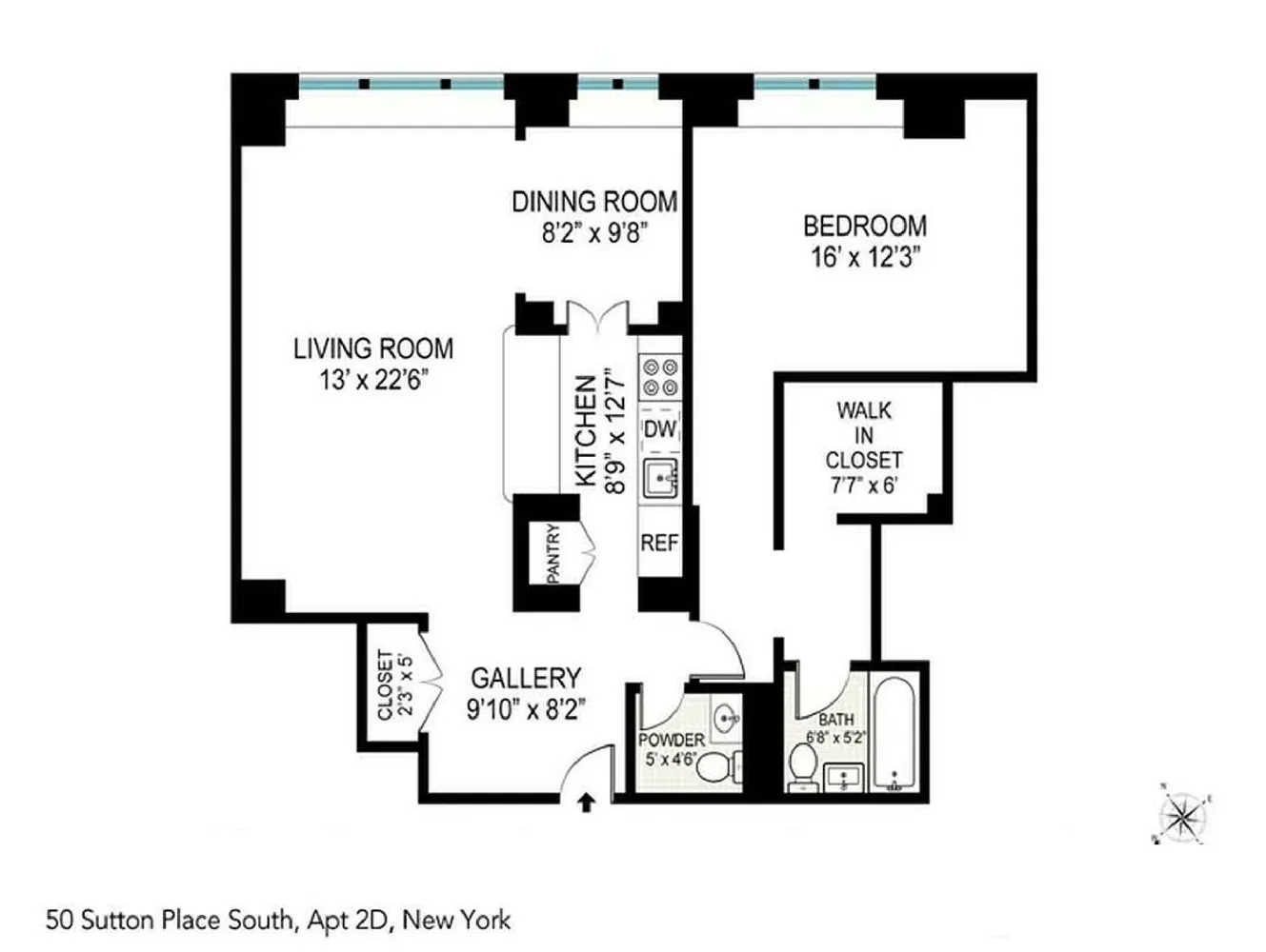 $550,000 | 50 Sutton Place South, Unit 2D | Sutton Place
