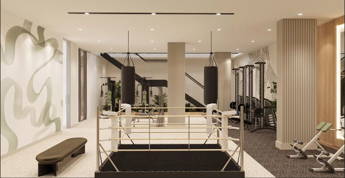 218 Front Street, Unit 231 Brooklyn, NY 11201 - Photo 15 of 35 a room with lots of white furniture and shower