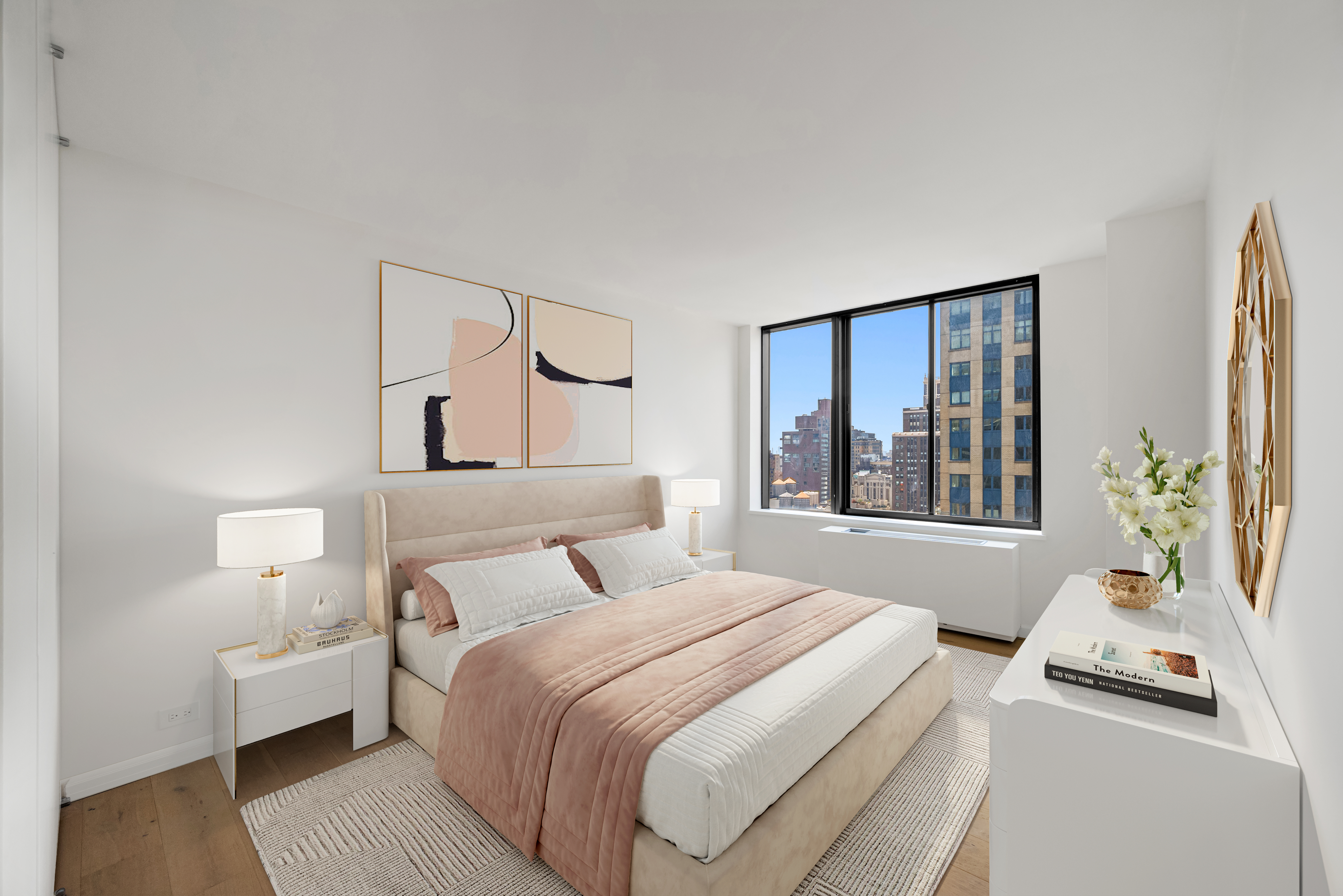 445 5th Avenue, Unit 26C Manhattan, NY 10016 - Photo 3 of 11 a bedroom with a bed and a window