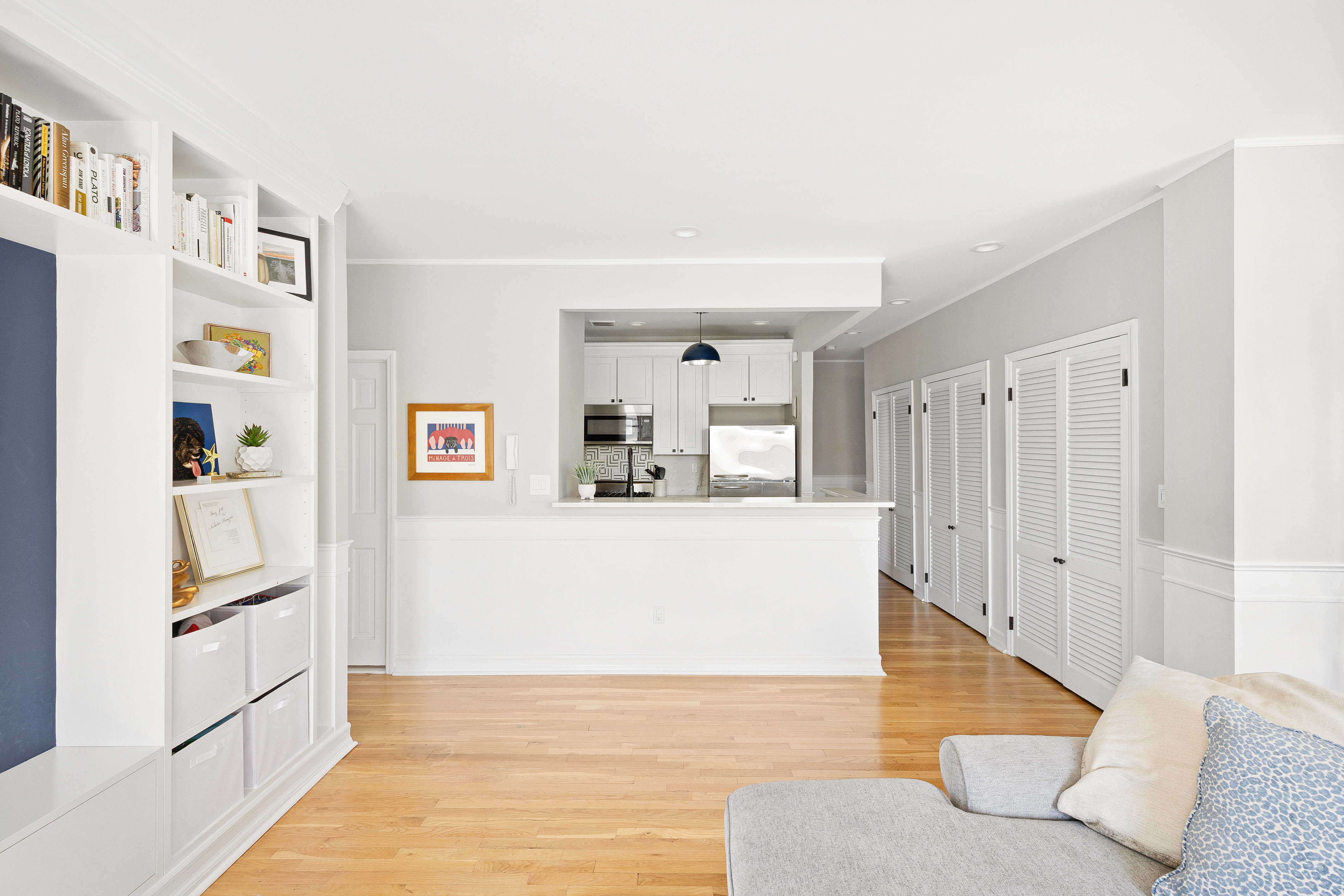 315 West 99th Street, Unit PHA Manhattan, NY 10025 - Photo 7 of 17 a living room with furniture and wooden floor