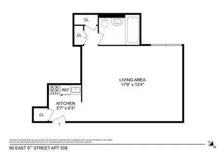 $480,000 | 60 East 9th Street, Unit 508 | Greenwich Village