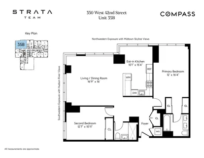 $1,750,000 | 350 West 42nd Street, Unit 35B | Hell's Kitchen