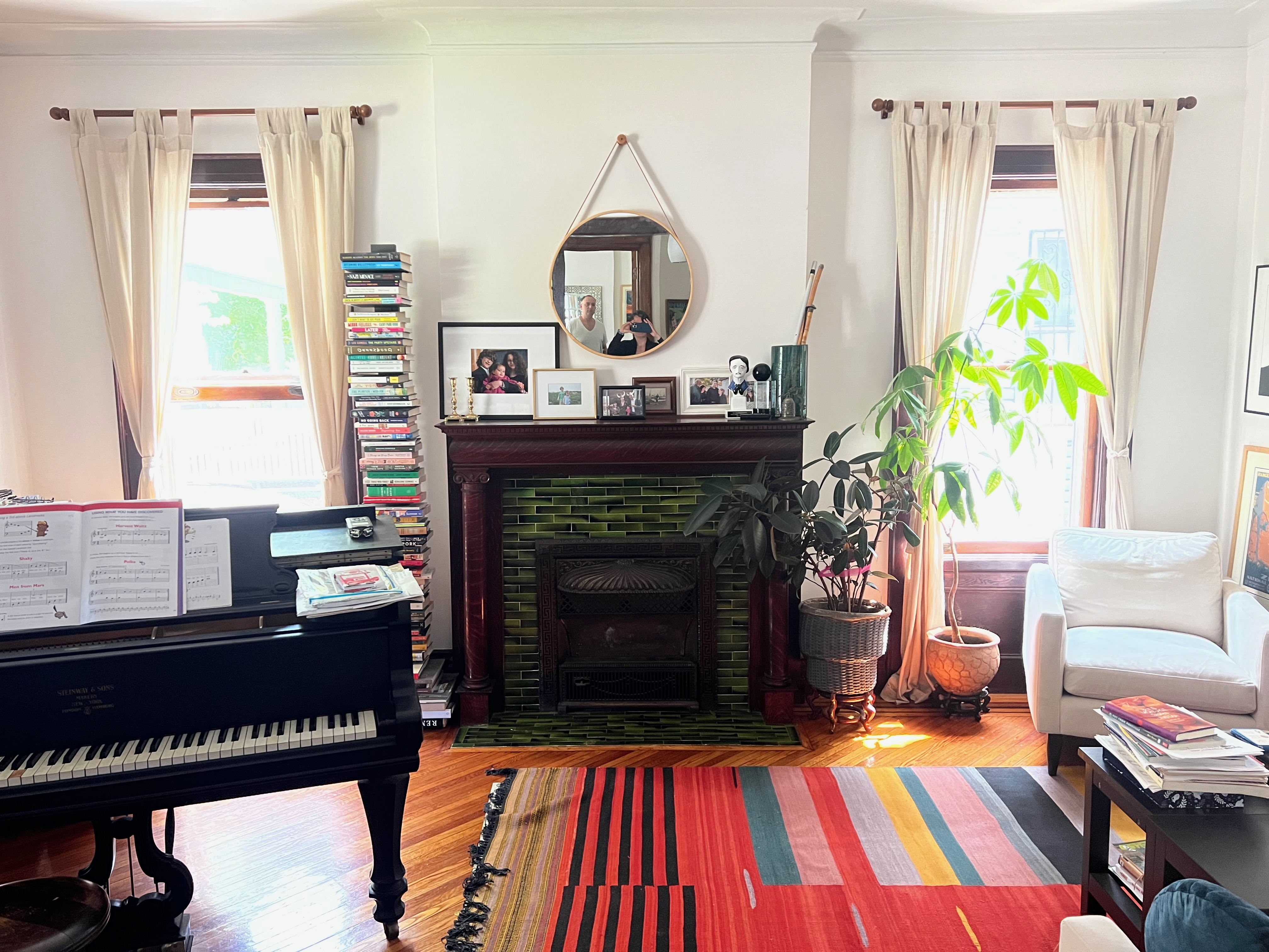 630 East 24th Street Brooklyn, NY 11210 - Photo 4 of 28 a living room with furniture and a fireplace