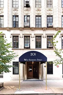 a front view of a building with entryway