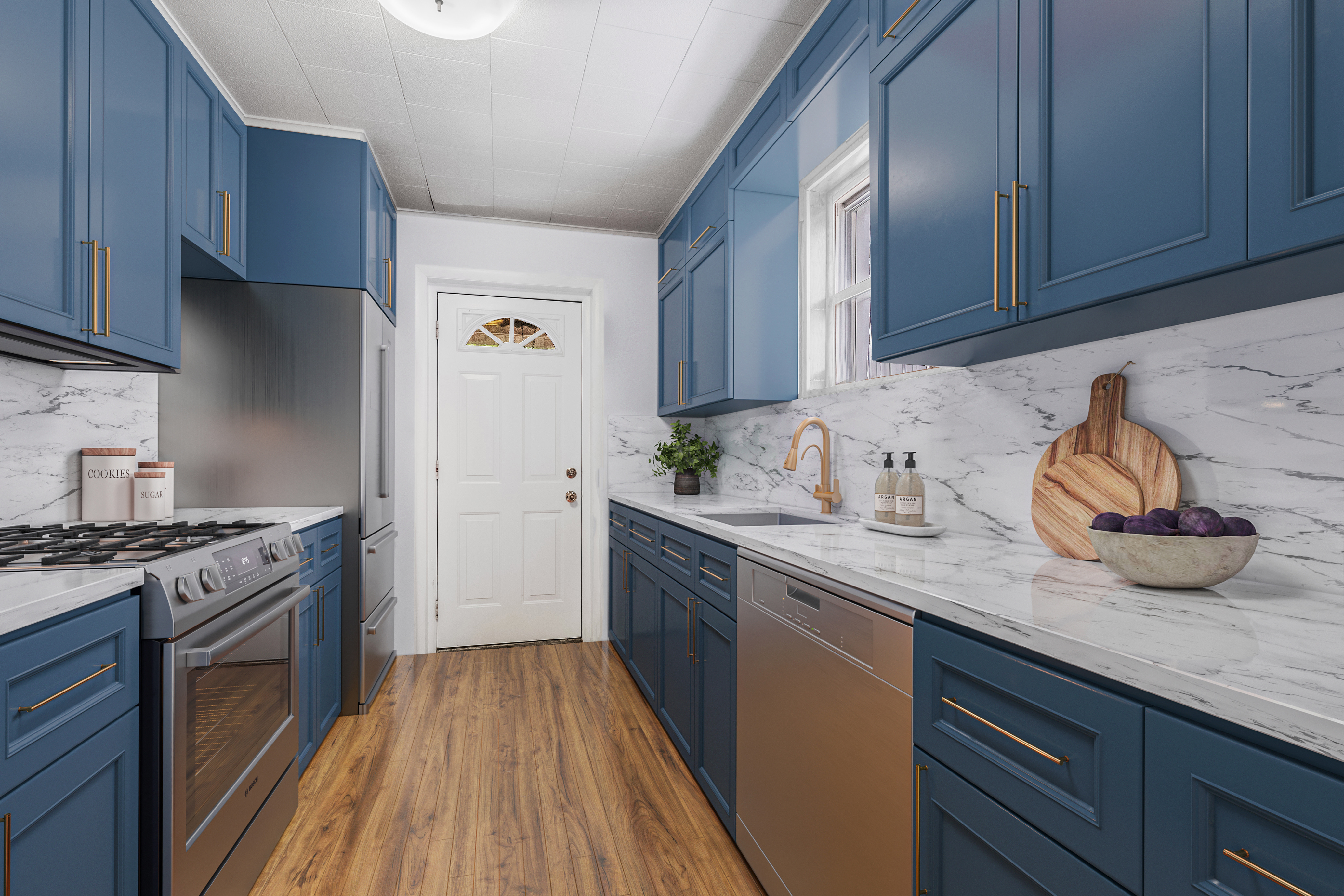 181 Terrace Place Brooklyn, NY 11218 - Photo 7 of 22 a kitchen with granite countertop stainless steel appliances a sink stove top oven and cabinets