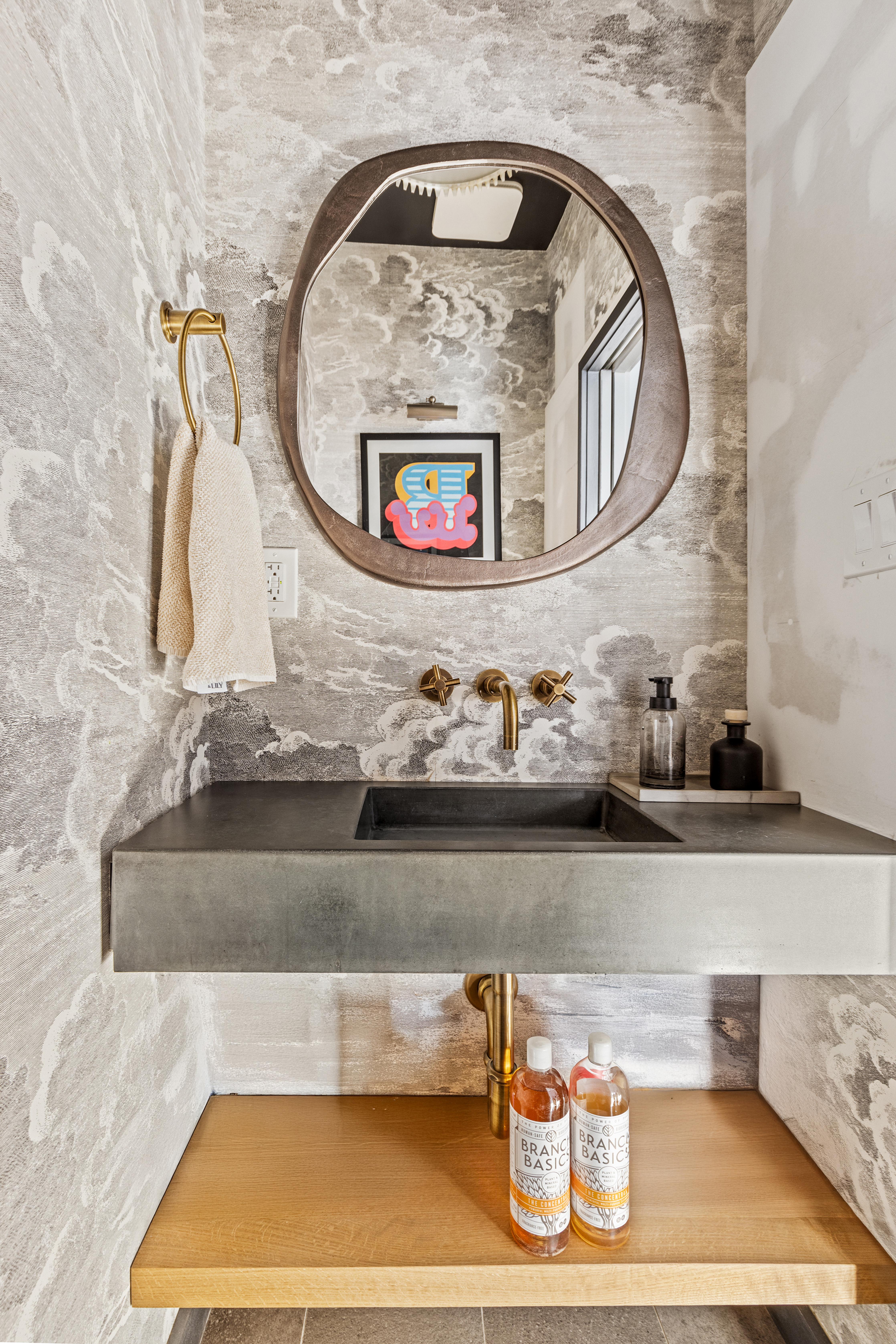 211 14th Street Brooklyn, NY 11215 - Photo 6 of 18 a view of fireplace with washer and mirror