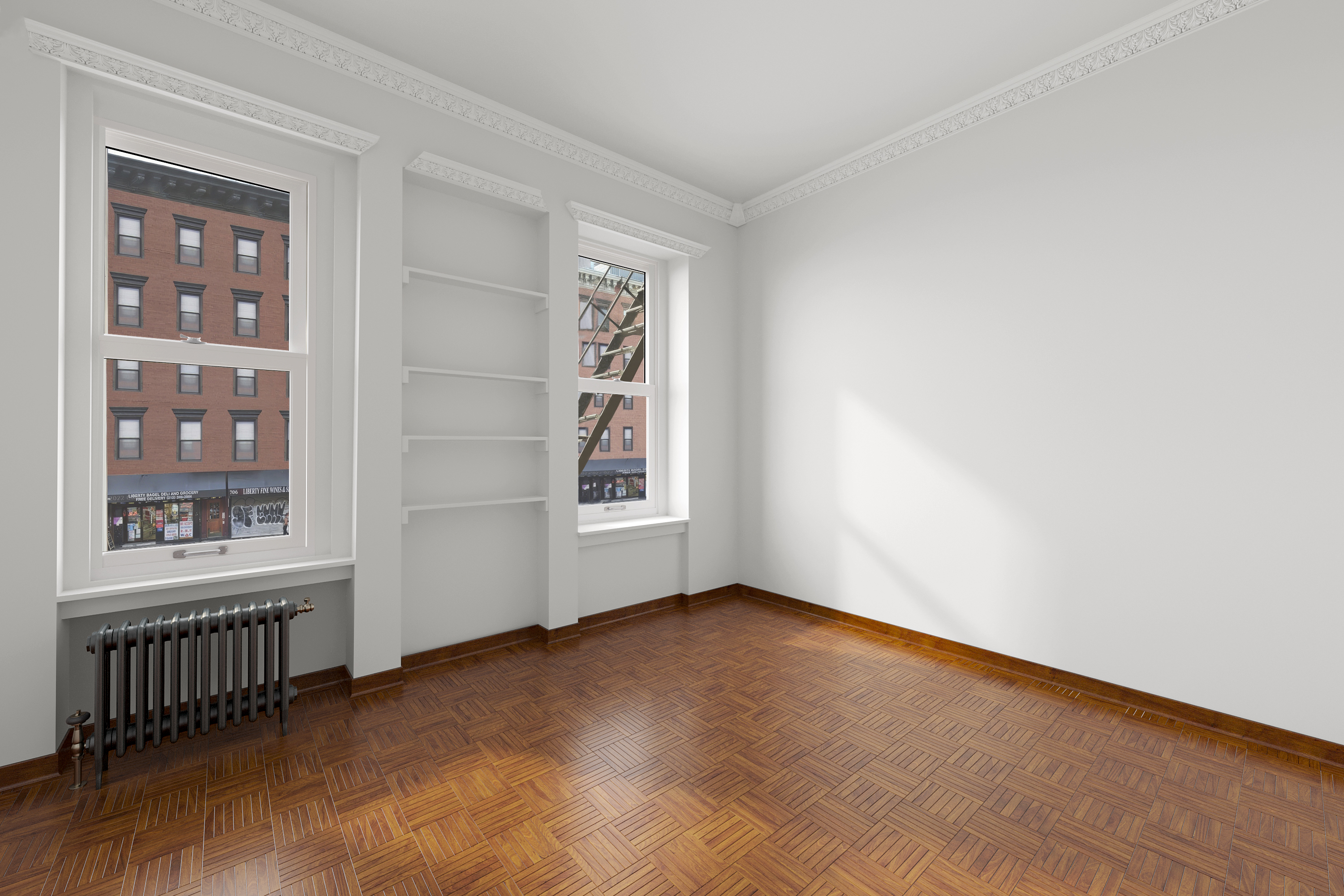 715 9th Avenue, Unit 2FN Manhattan, NY 10019 - Photo 7 of 11 an empty room with windows