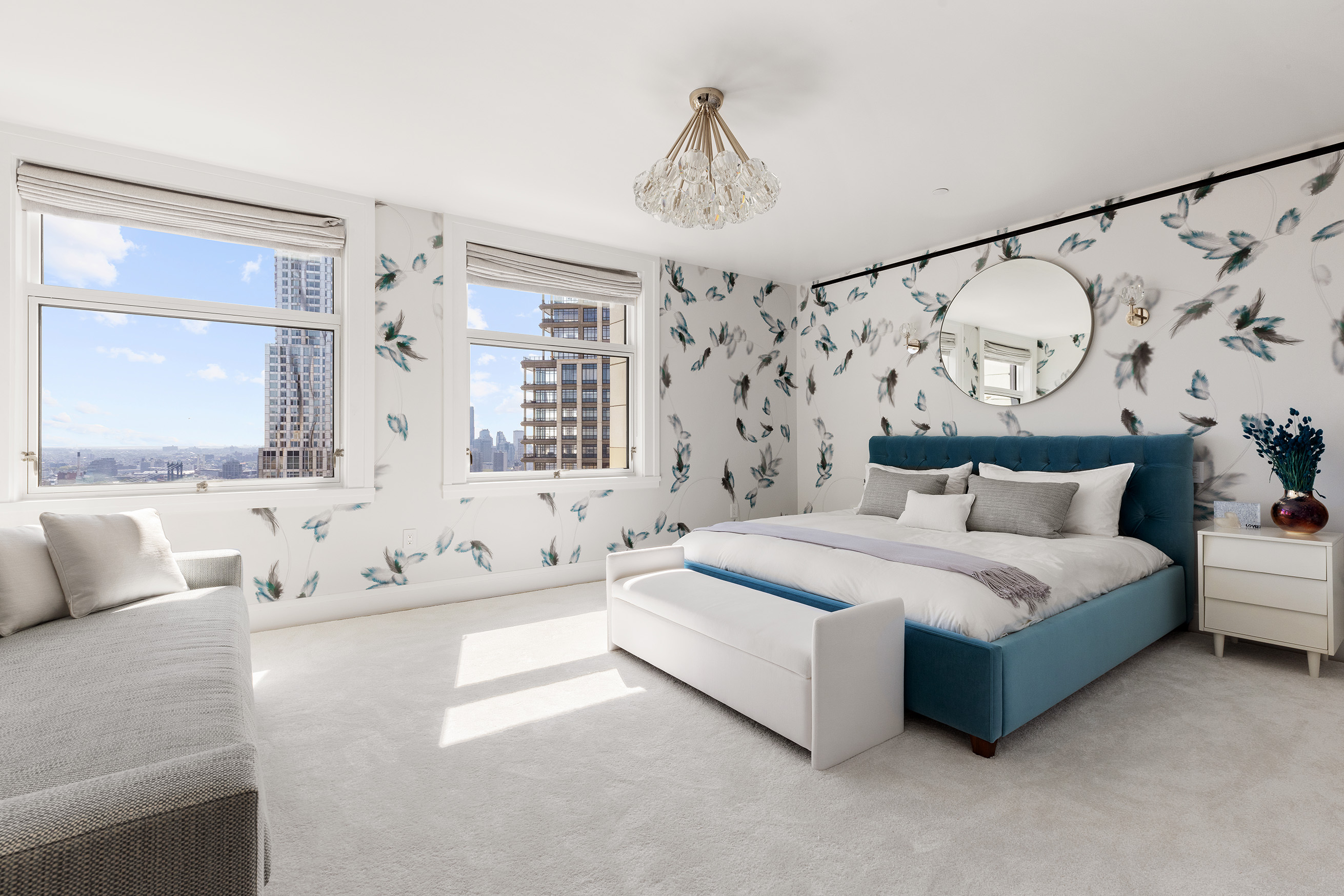 2 Park Place, Unit 35A Manhattan, NY 10007 - Photo 11 of 21 a spacious bedroom with a bed and window