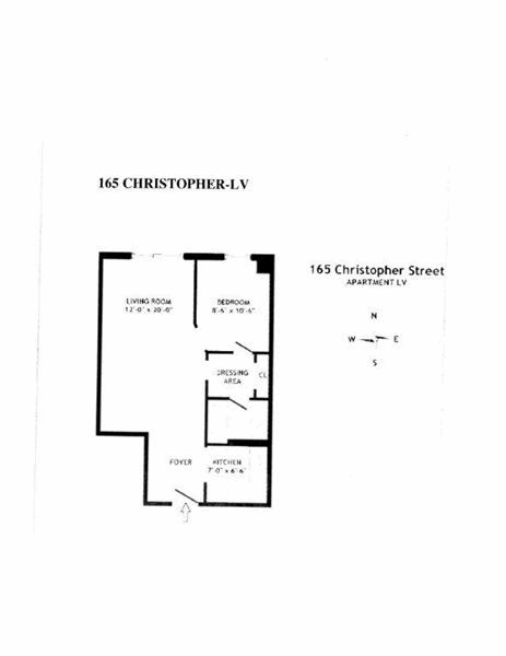 165 Christopher Street, Unit LV Manhattan, NY 10014 - Photo 16 of 16 a picture of a floor plan